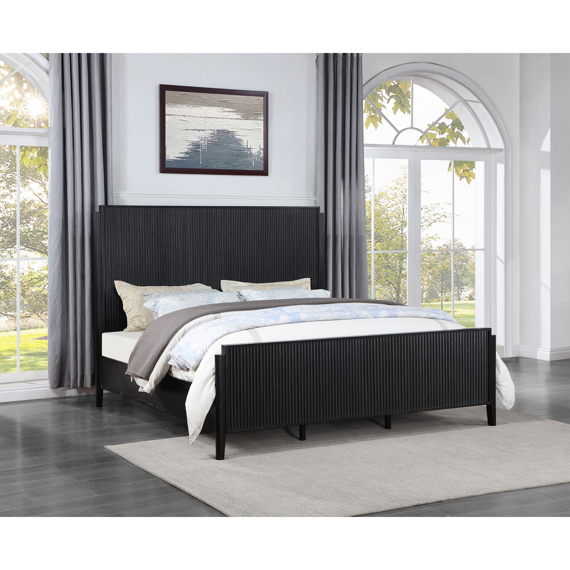 Mason Black Panel Bed | Modern Bedroom Style