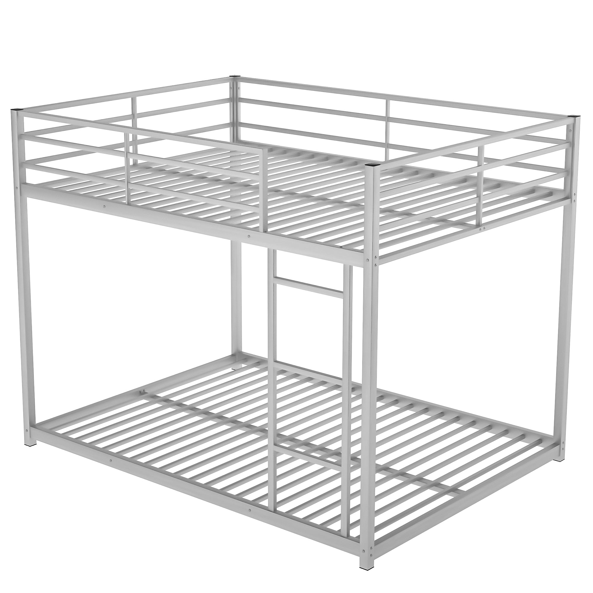 Fusia Full Over Full Metal Bunk Bed with Ladder - Silver