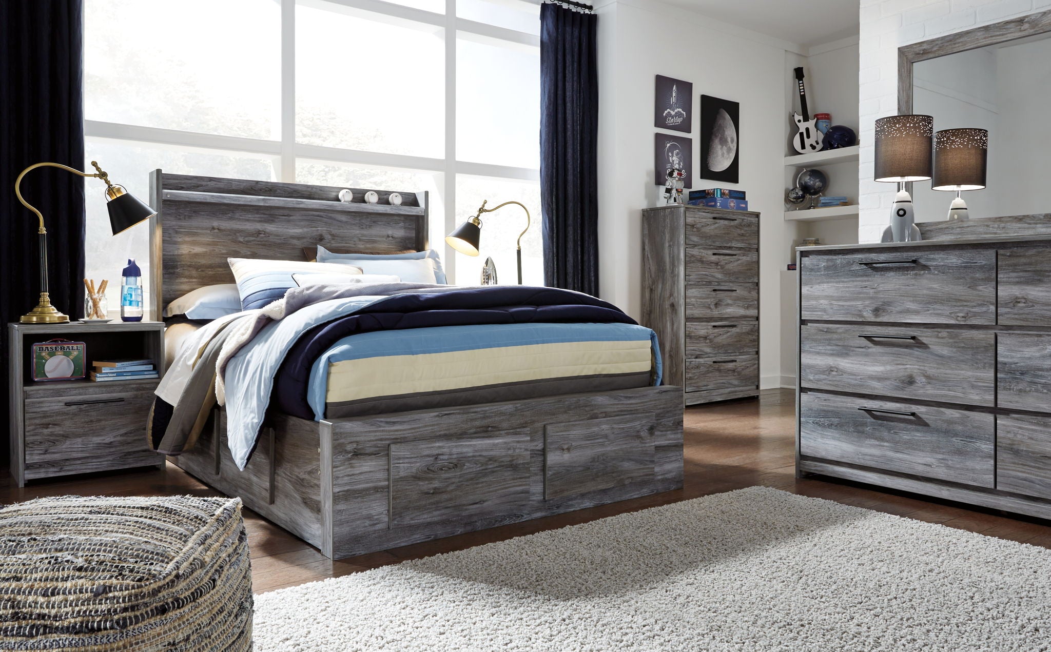 Baystorm - Panel Bedroom Set - Gray