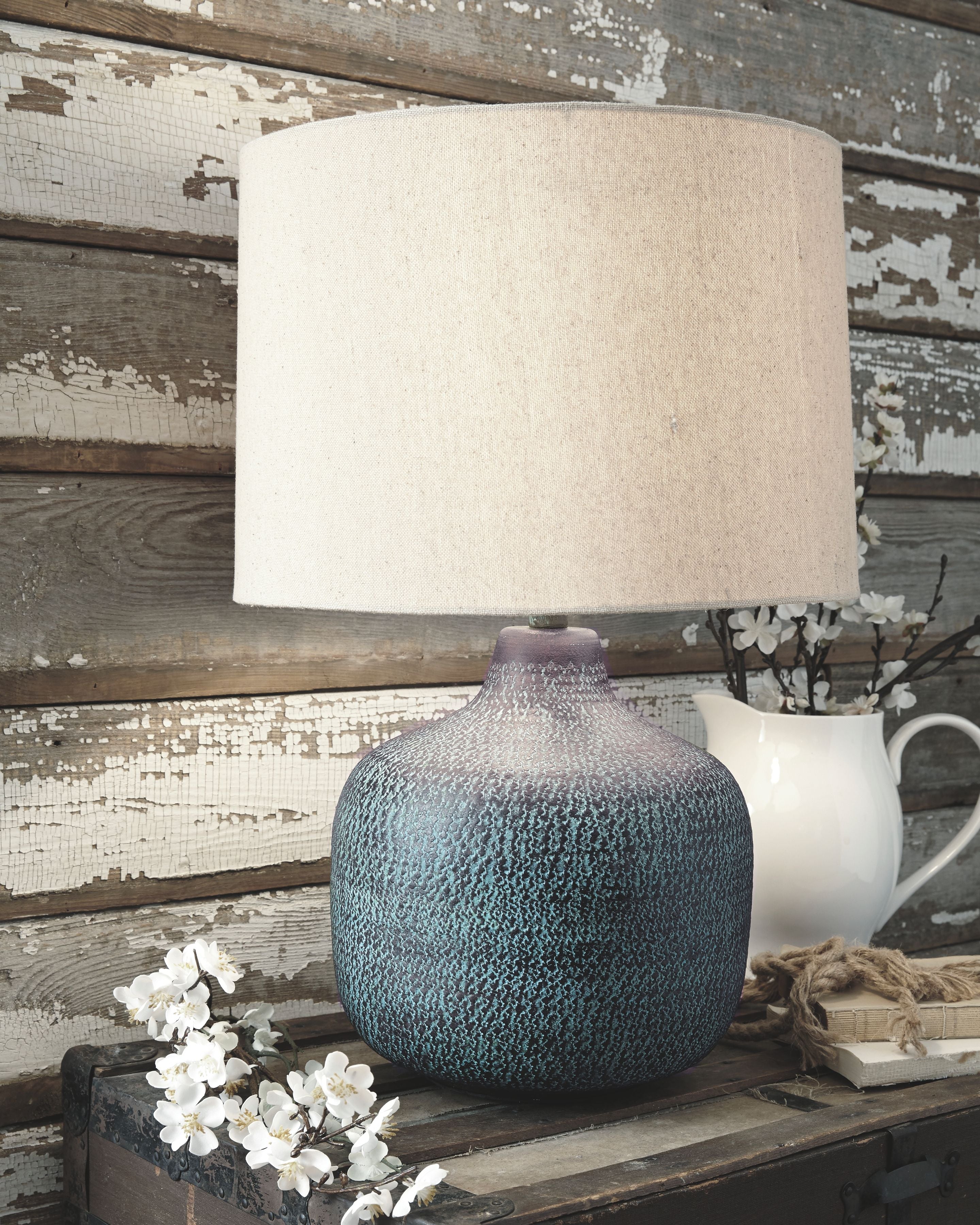 Malthace - Metal Table Lamp - Patina