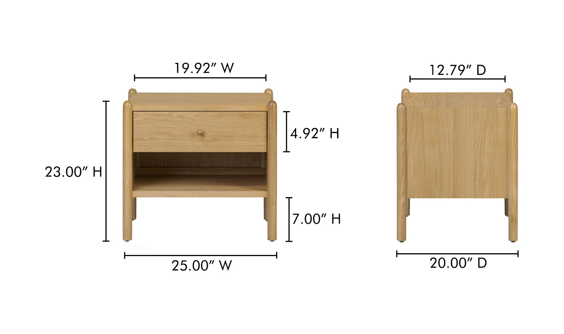 Billy - Nightstand - Natural