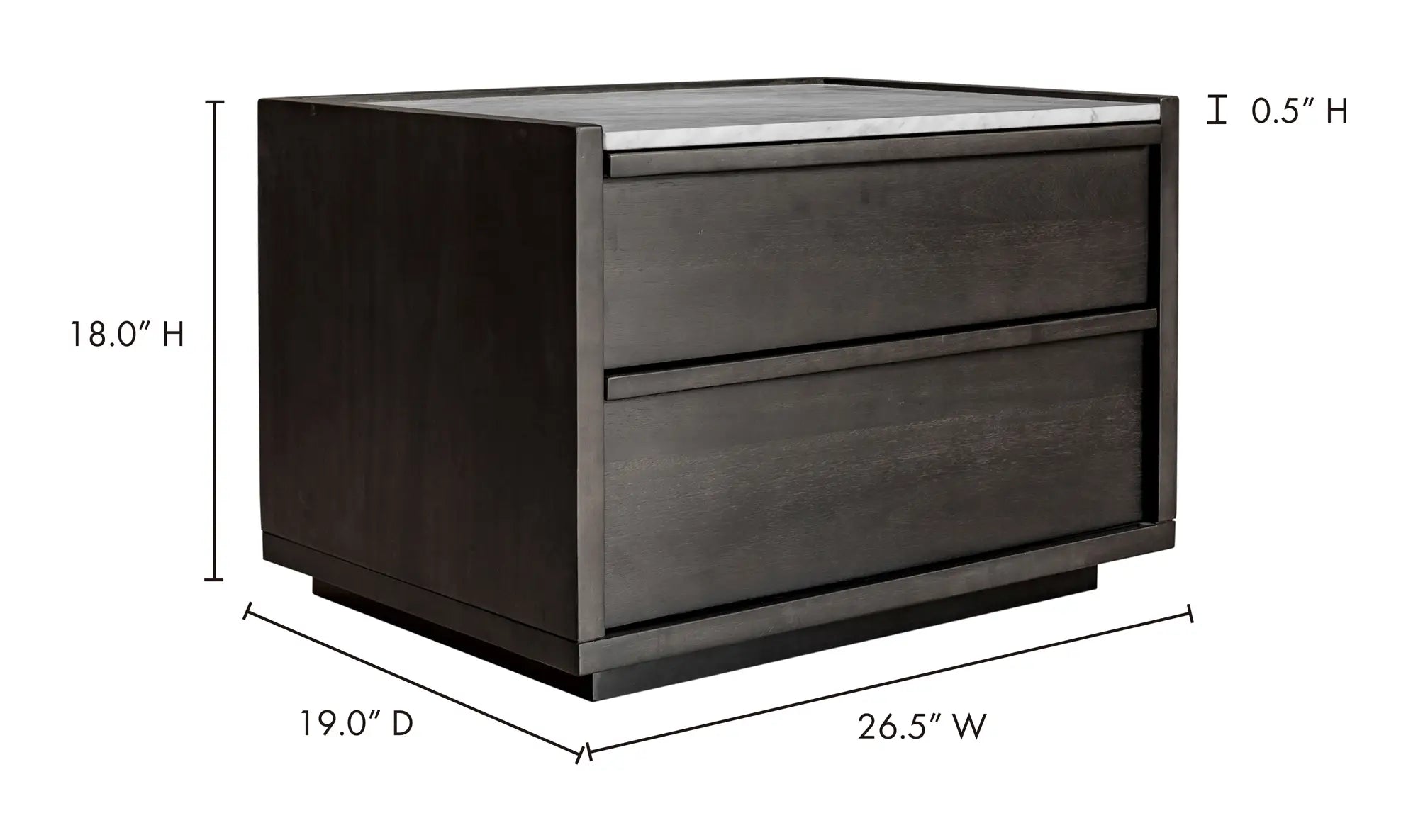 Ashcroft - Nightstand - Gray
