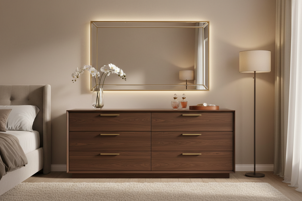 Bedroom > Dresser & Mirror