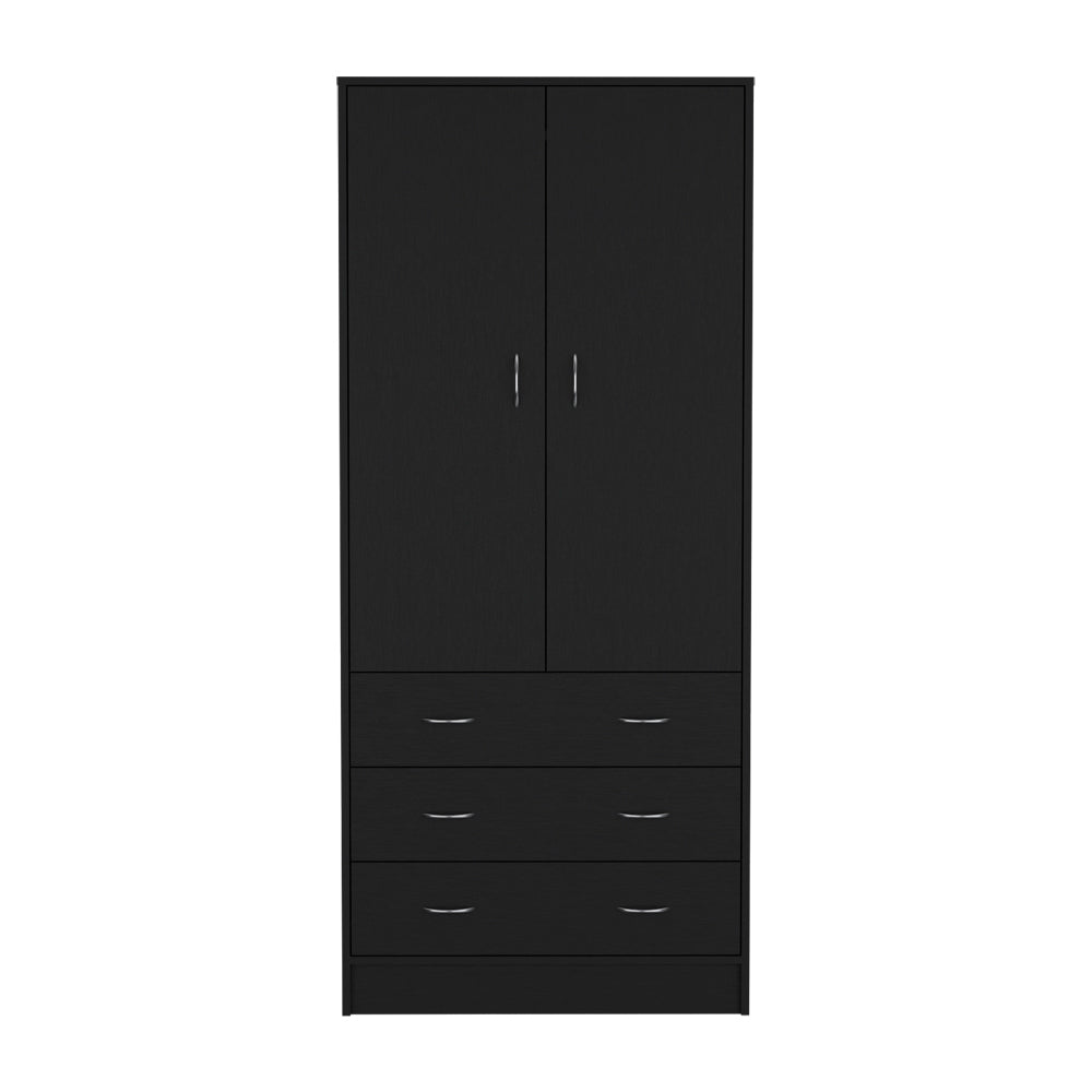 Black Bedroom Armoire Ramey - Elegant Storage Solution