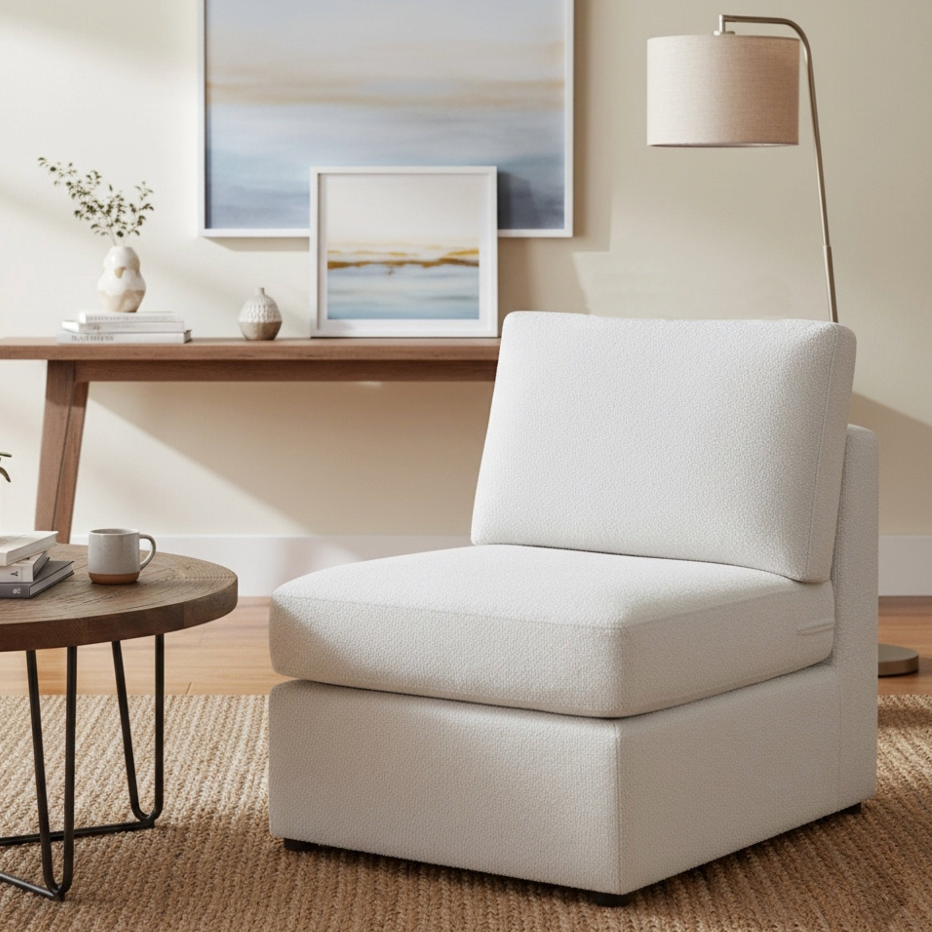 Ivory Chauncy Armless Dining Chair