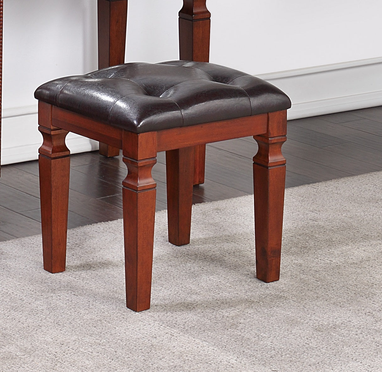 Cherry Vanity Set w/ Stool & Storage - Traditional (1 pc)