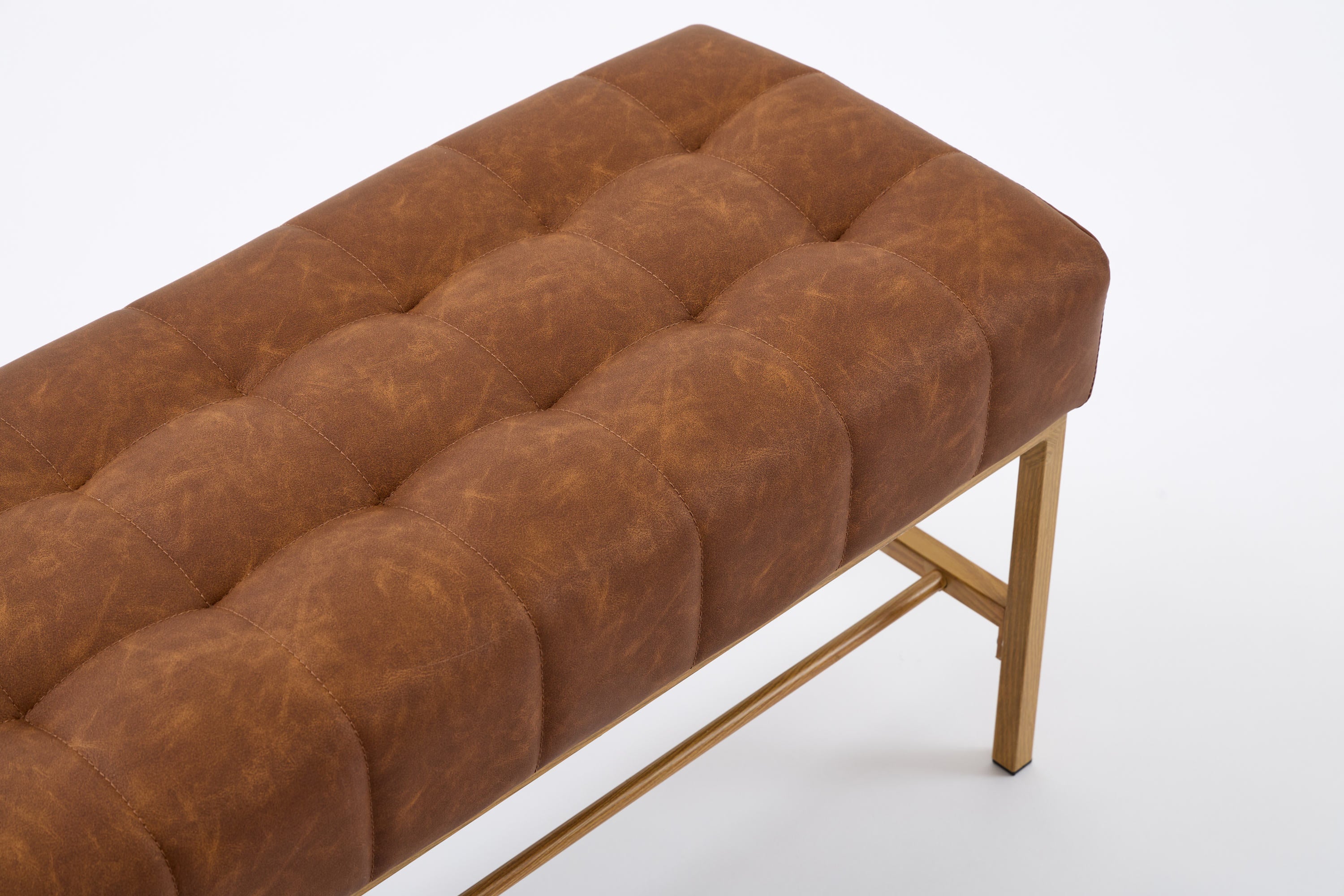 Retro Bed Bench w/ Shelf, 300 LB