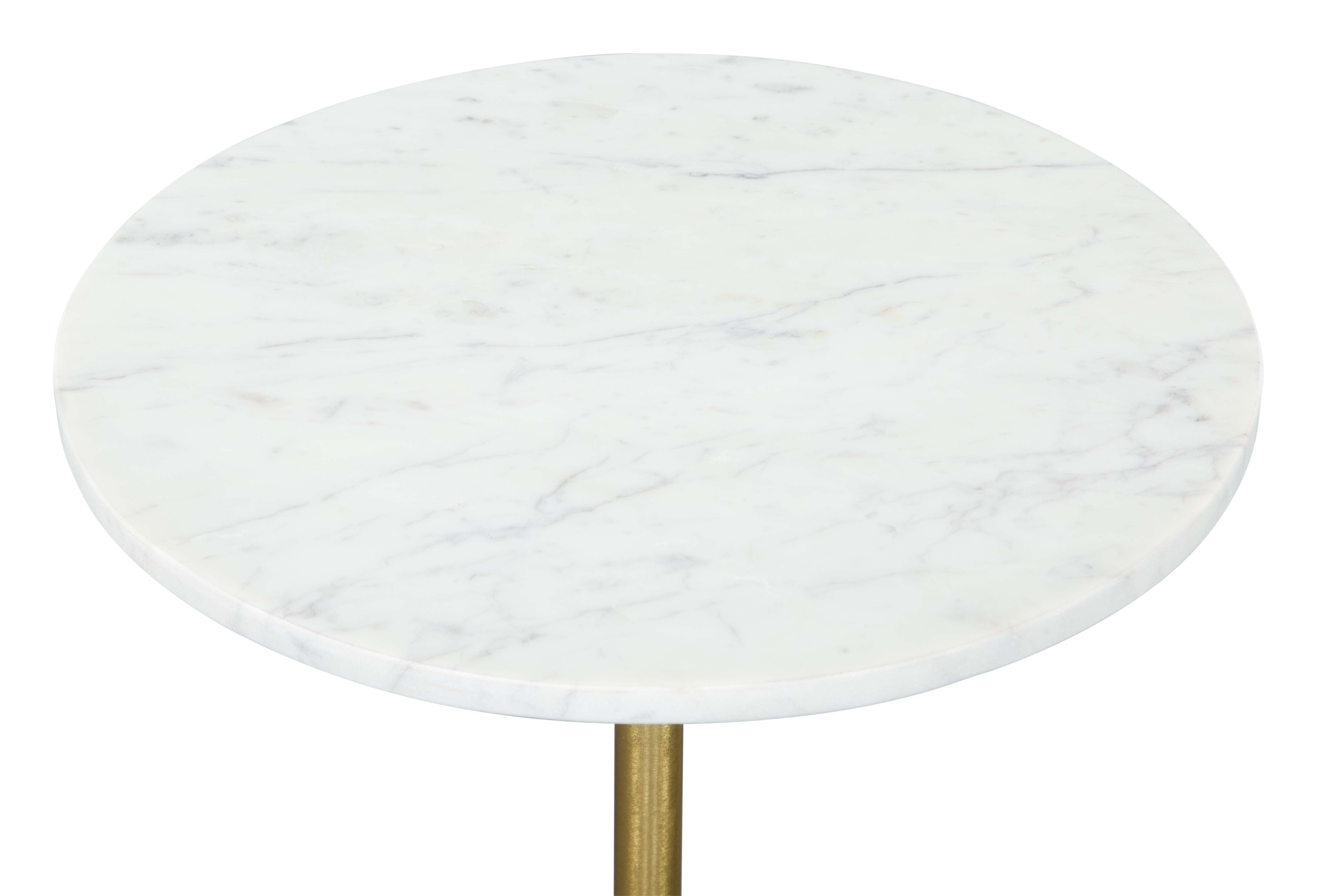 Cynthia - Side Table - White & Gold