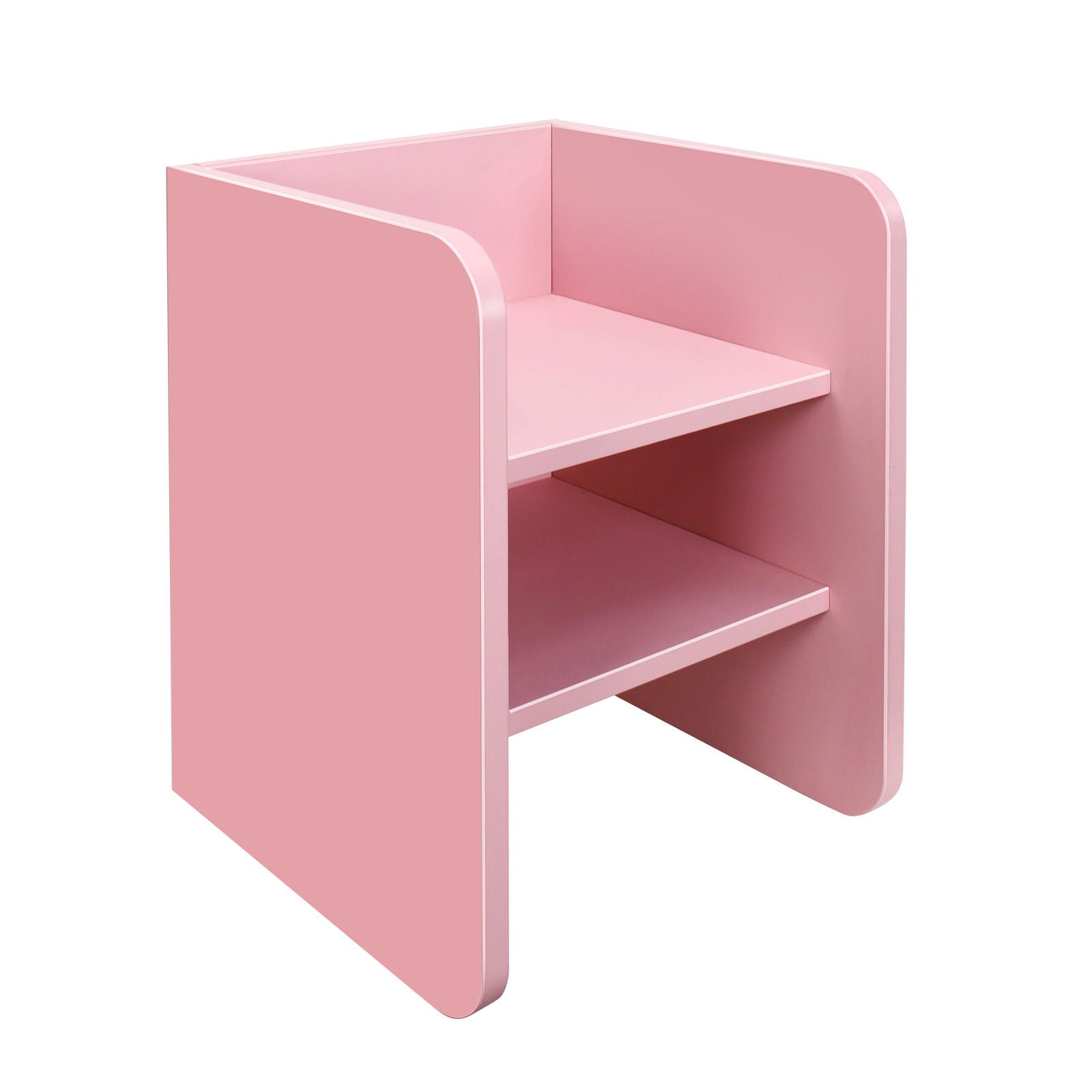 Multi-Functional Storage Cube, Highly Collocable End Table / Side Table / Night Stand / Bedside Table / Bookshelf And Stackable Organizer Display Shelf For Any Space, Carb Certified Non - Toxic (Pink)
