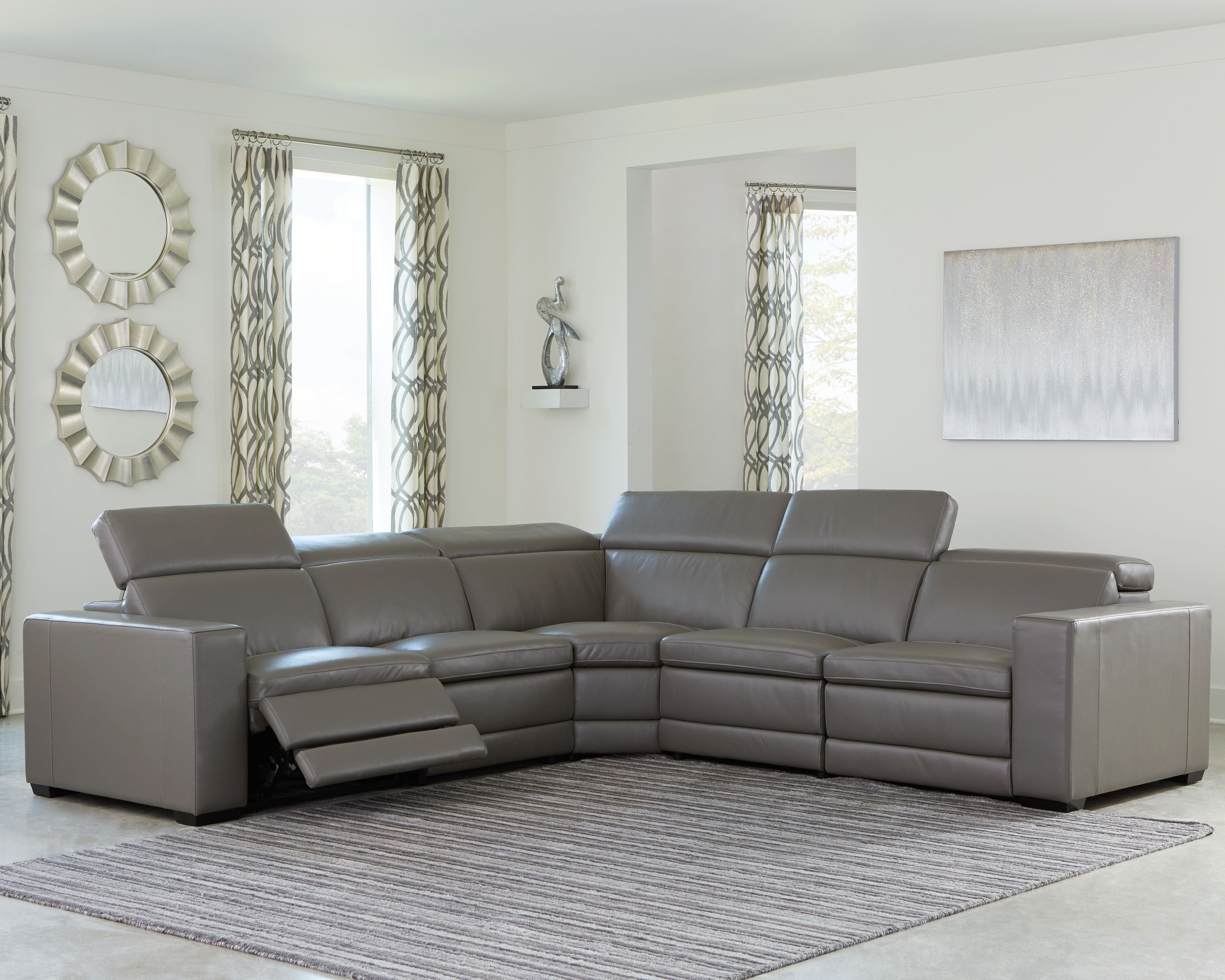 Texline - Power Reclining Sectional-Reclining Sectionals-American Furniture Outlet