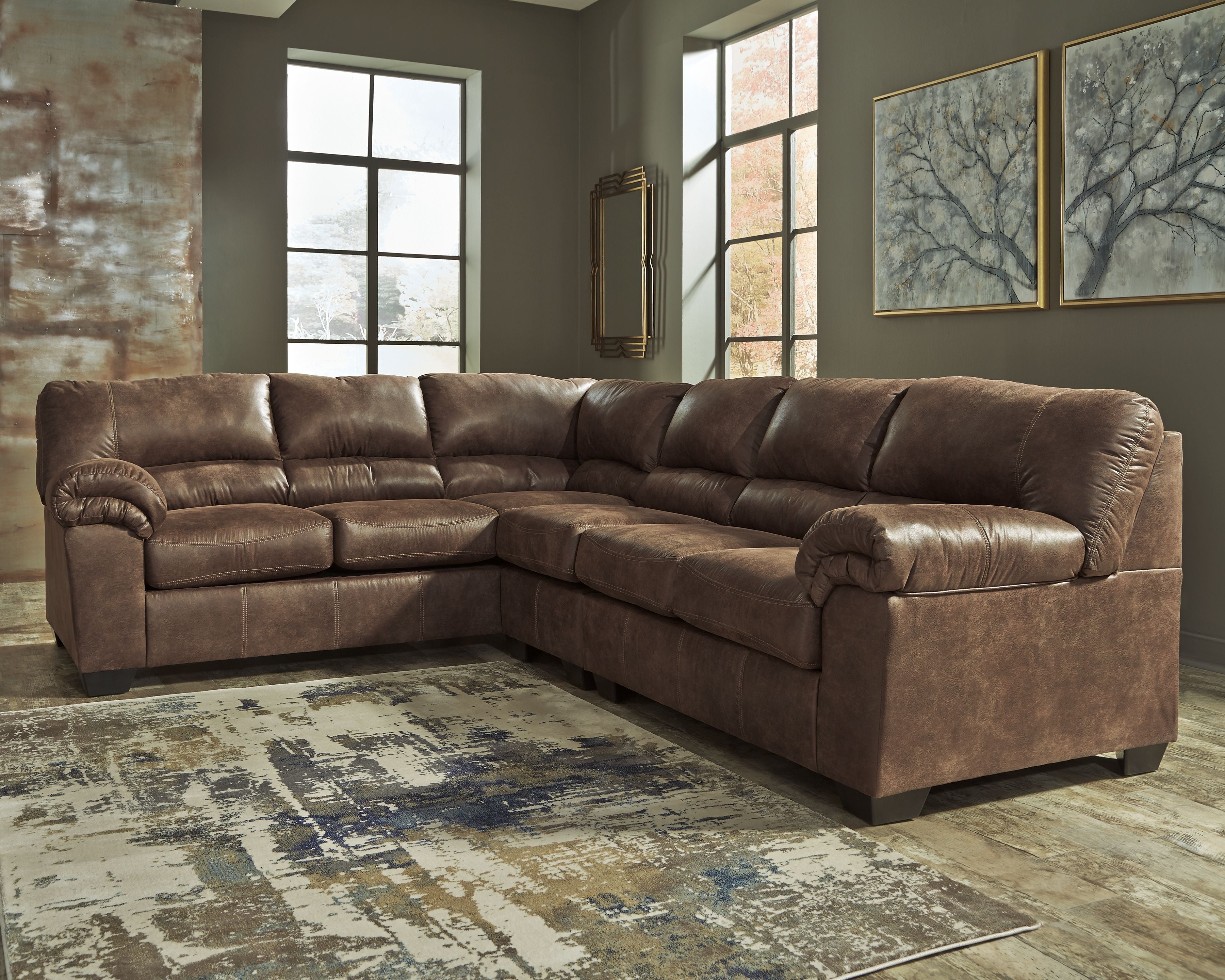 Bladen - Loveseat Sectional-Stationary Sectionals-American Furniture Outlet