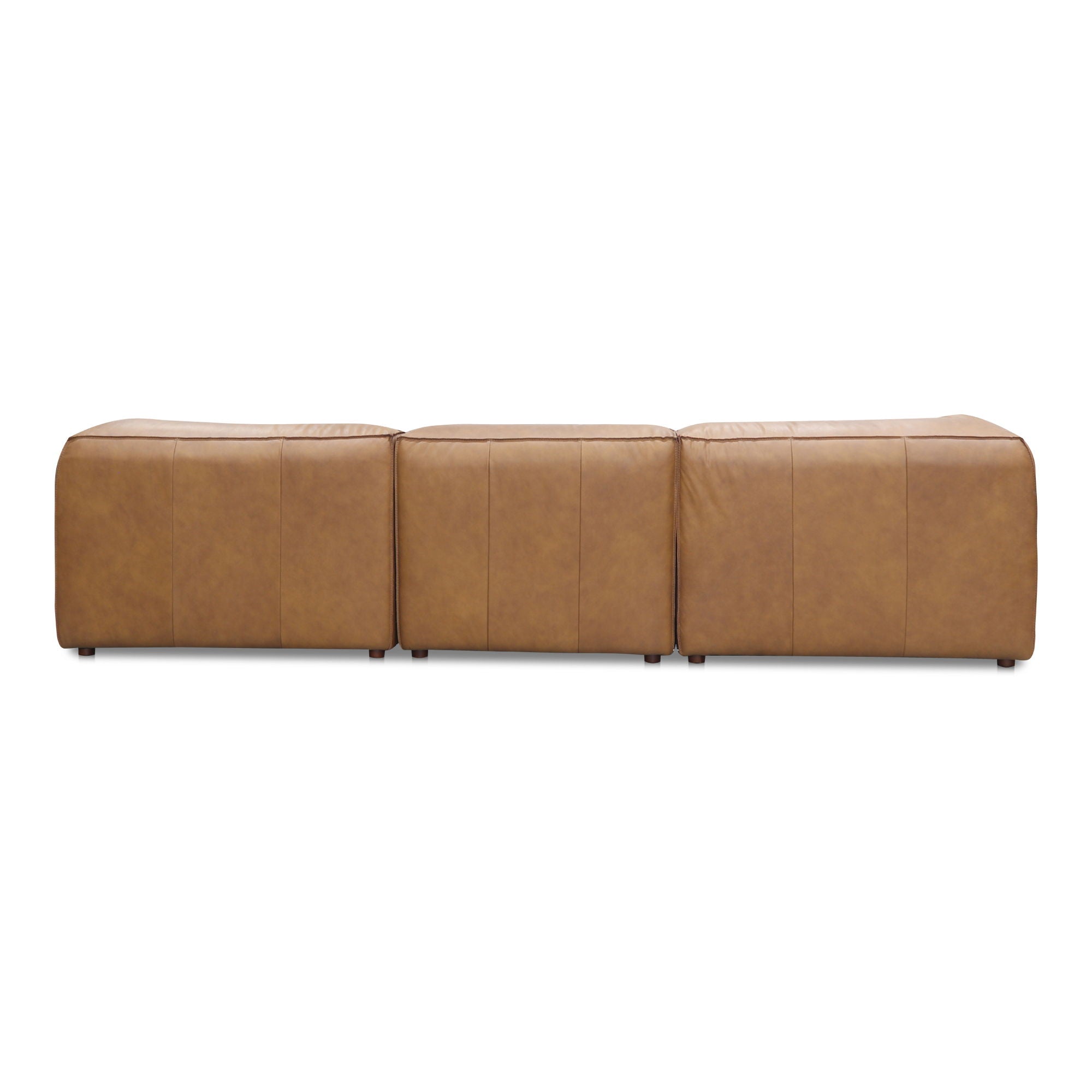 Tan Leather Modular Sectional - Form Signature, Comfy-Stationary Sectionals-American Furniture Outlet
