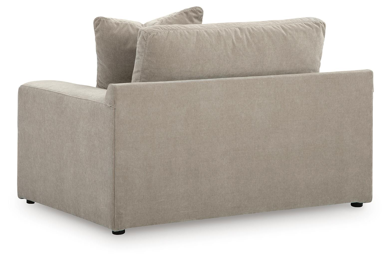Maxton Heights chair and a half in light gray-beige with two back cushions