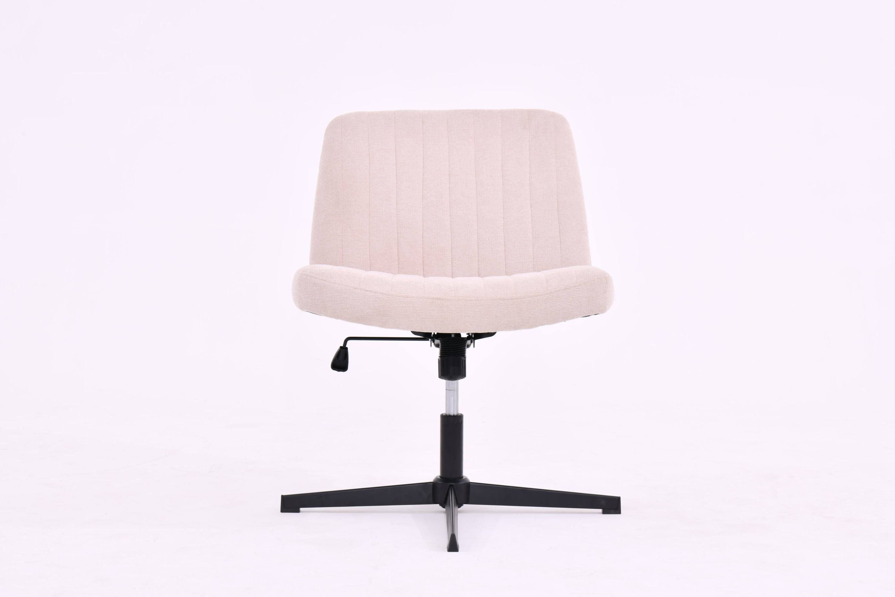 Comfy Fabric Office Chair, Adjustable & Armless