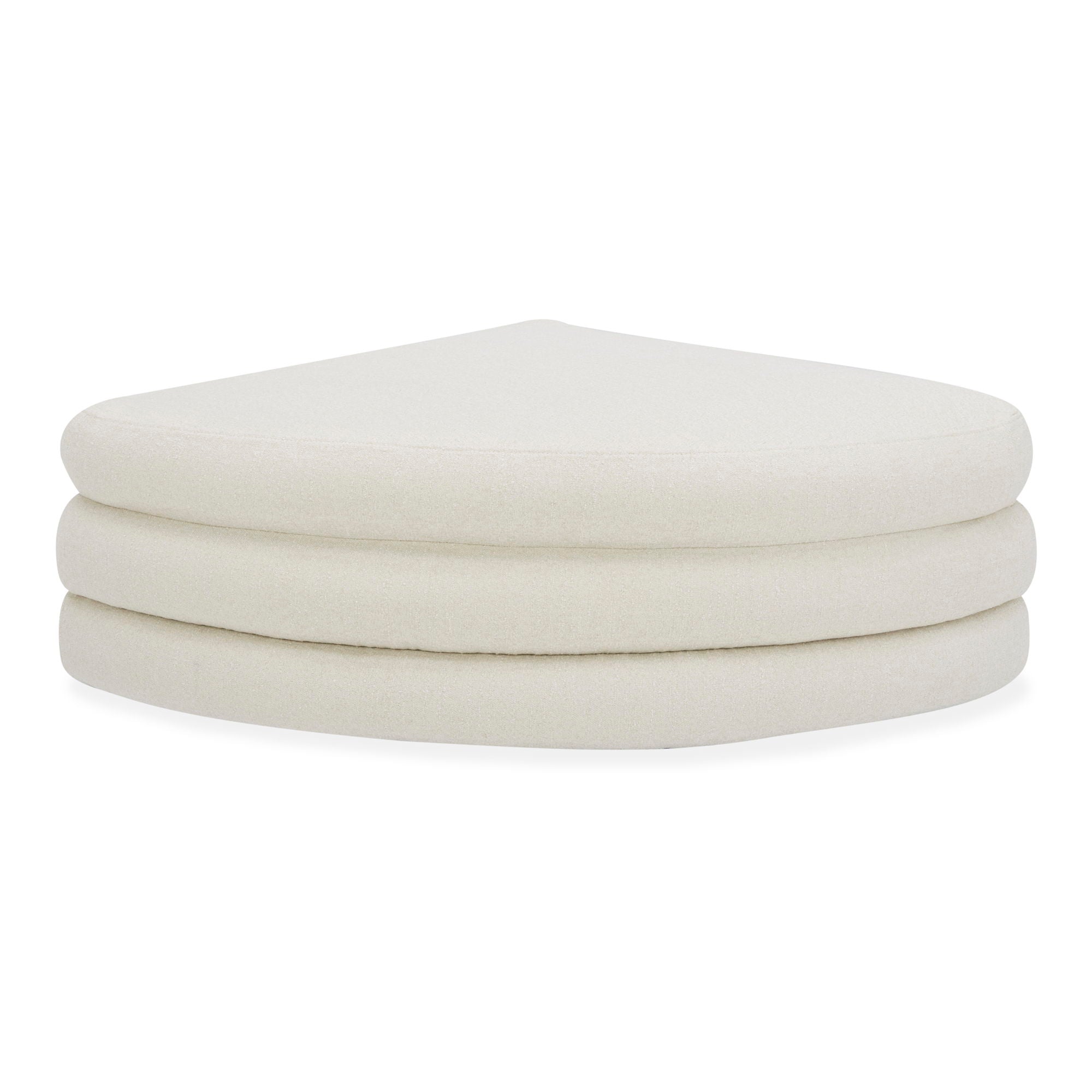 Lowtide - Curved Ottoman - White