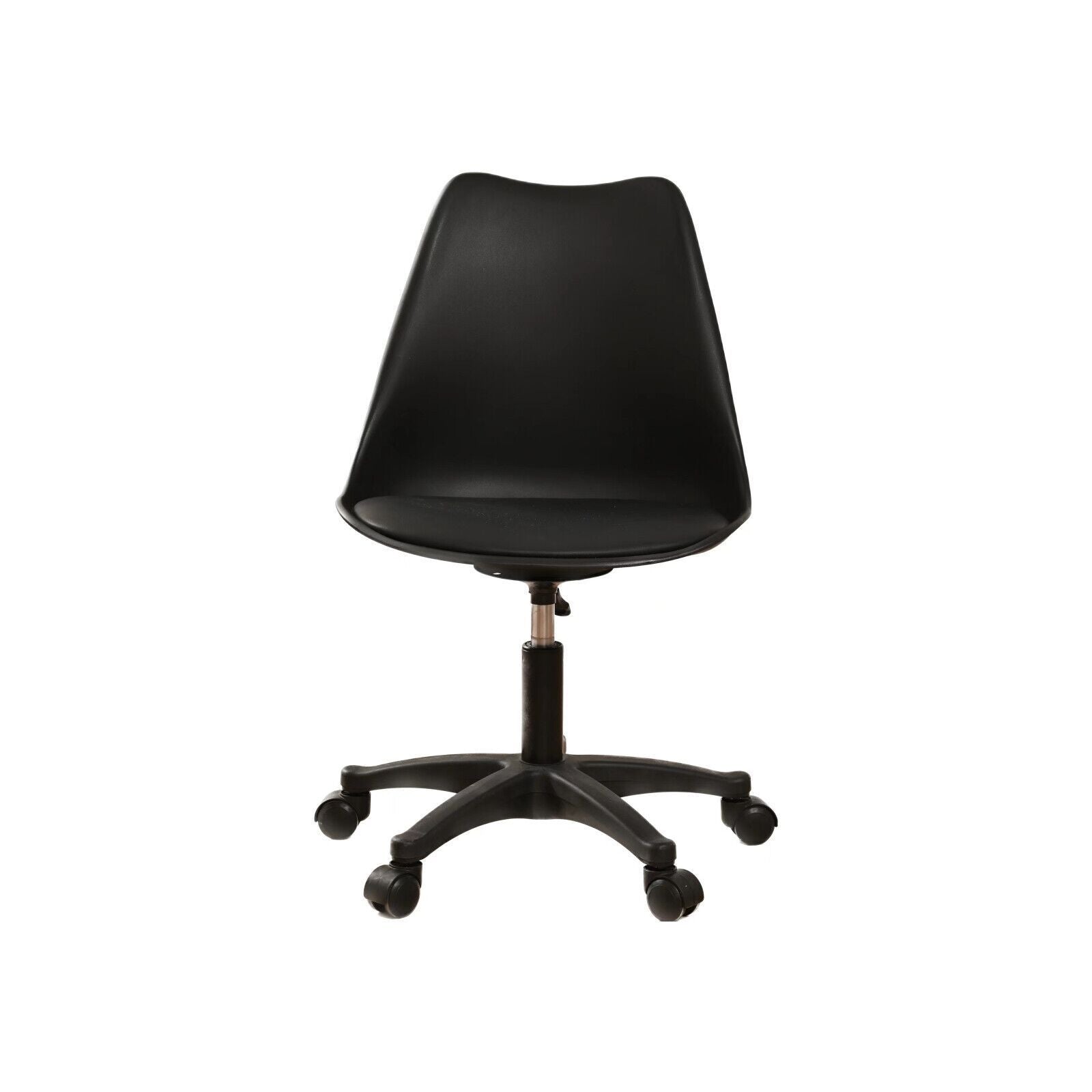 Black PP Adjustable Height Office Chair w/ Wheels