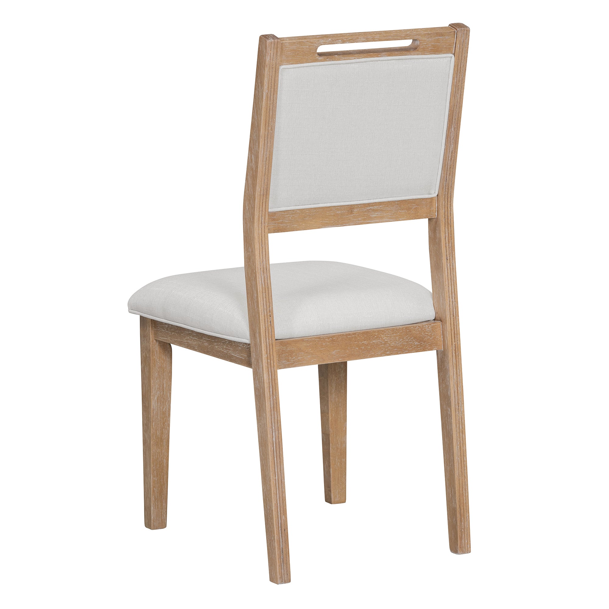6-Pc Retro Dining Set w/ Bench - Natural Wood