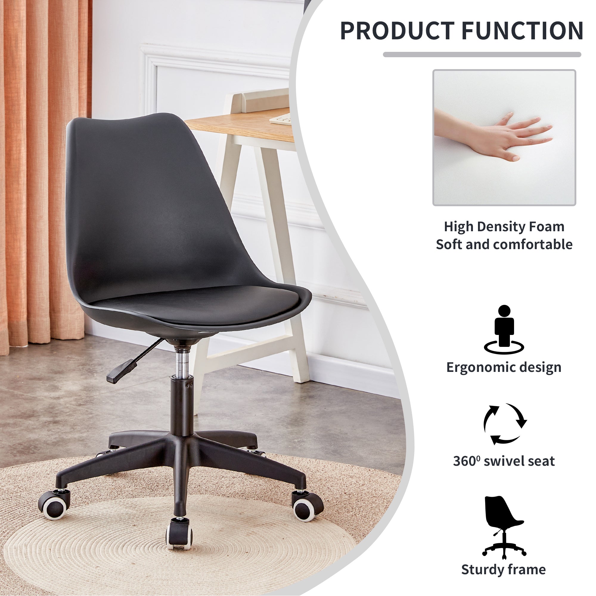 Modern Ergonomic Swivel Office Chair for Home & Office Use