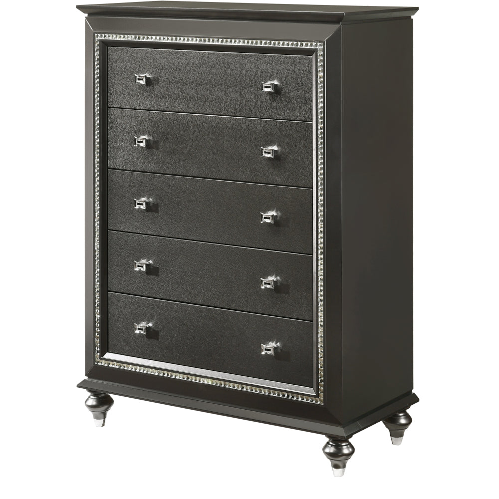 Kaitlyn Metallic Gray Finish Chest: Sleek & Modern Storage