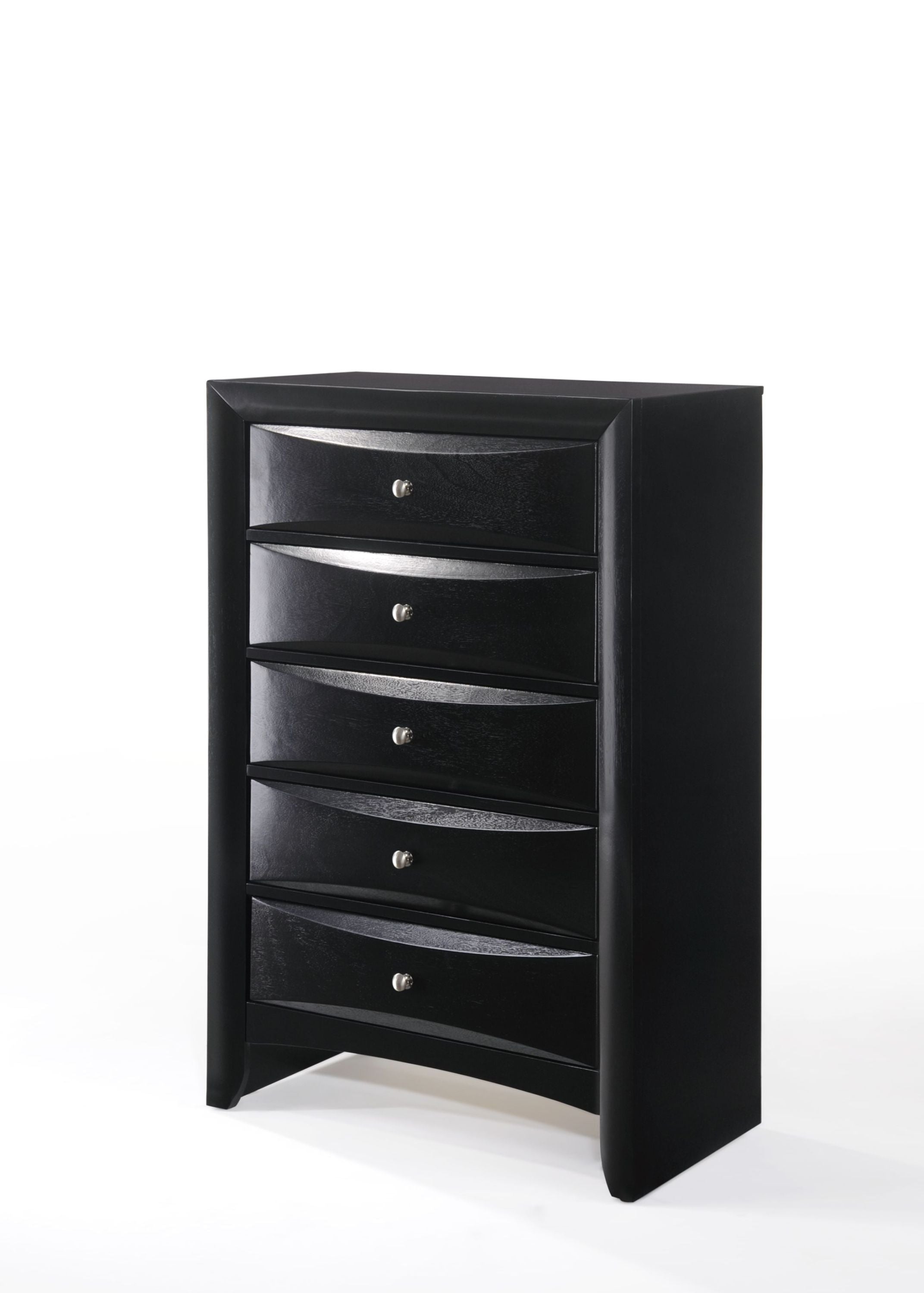 Ireland Black Finish Chest Dresser: Stylish Storage Furniture