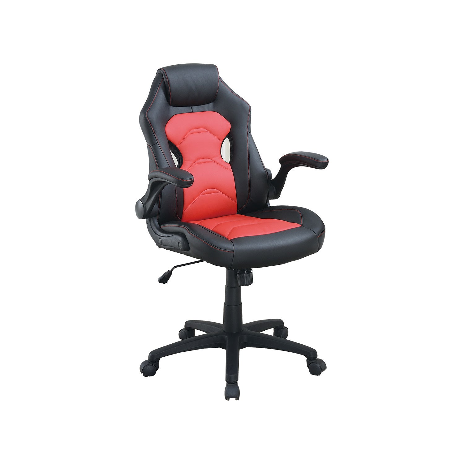 Black and Red Adjustable Swivel Executive Computer Chair