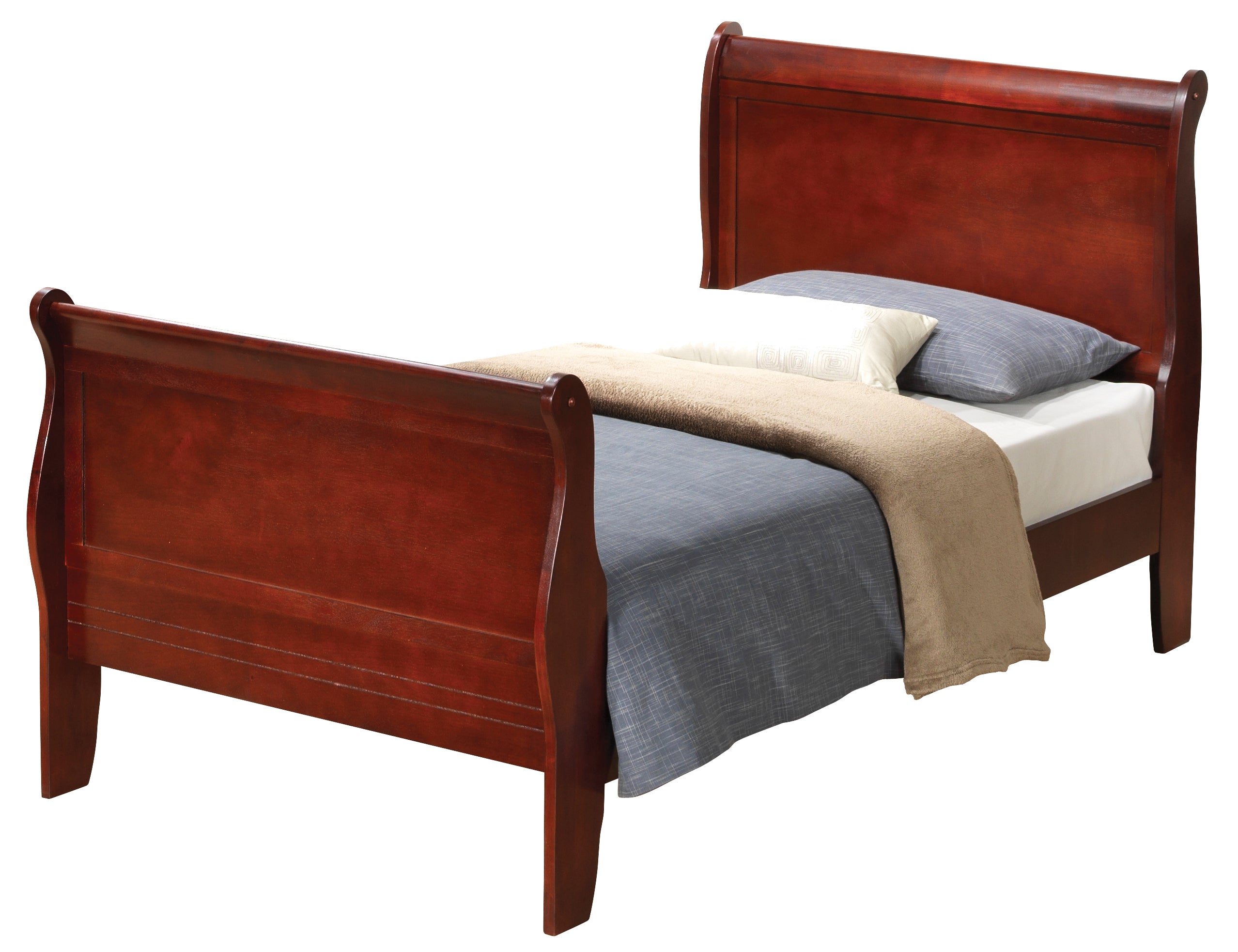 Traditional Cherry Wood Bed - Charming & Classic Design