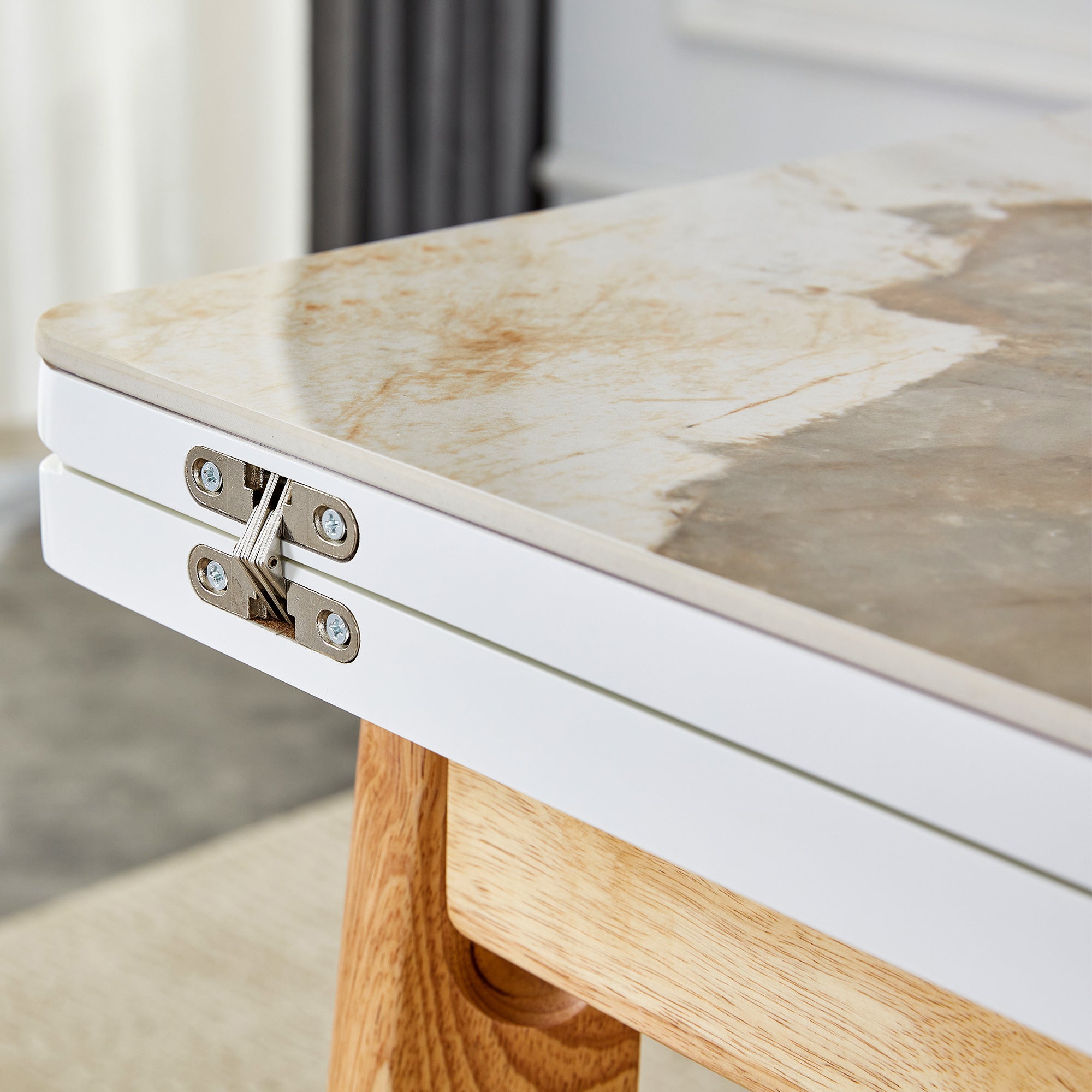 Foldable Sintered Stone Tabletop Computer Desk