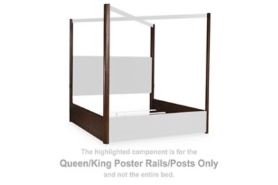 Dilenno - Dark Brown - Queen/King Poster Rails/Posts