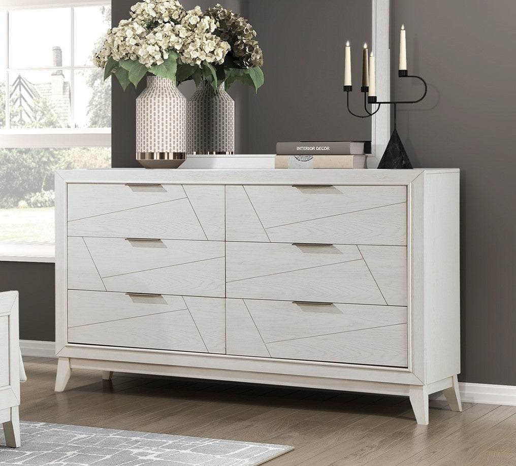 Antique White Dresser with Storage Drawers - Modern Bedroom