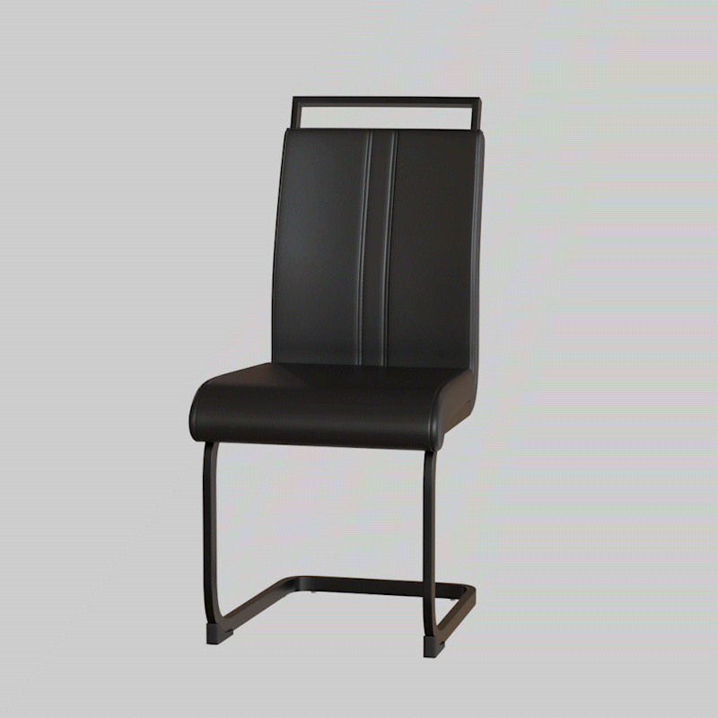Modern Industrial Dining Table Set - 55" with 4 Chairs