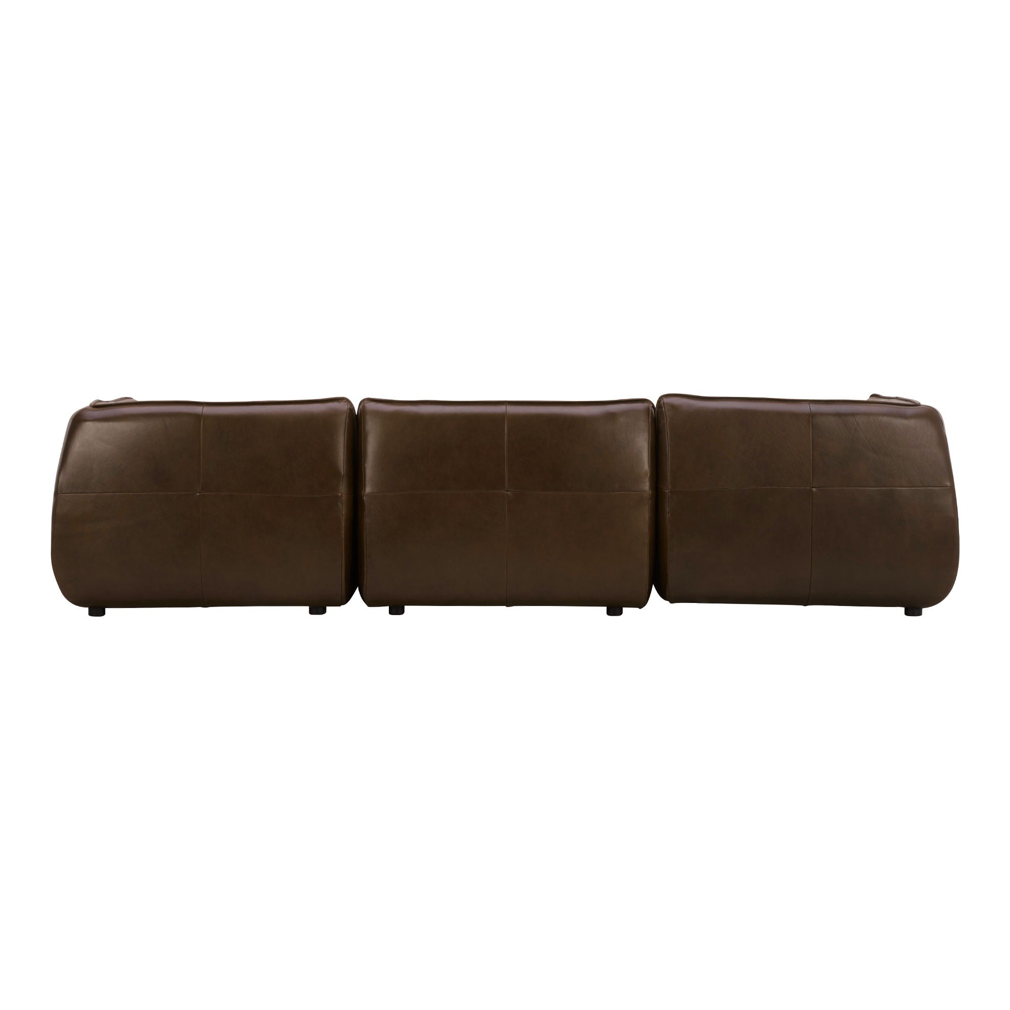 Brown Leather Sectional - Modular, Zeppelin Lounge-Stationary Sectionals-American Furniture Outlet