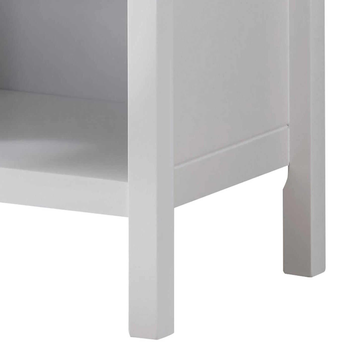 White Nightstand with Drawer