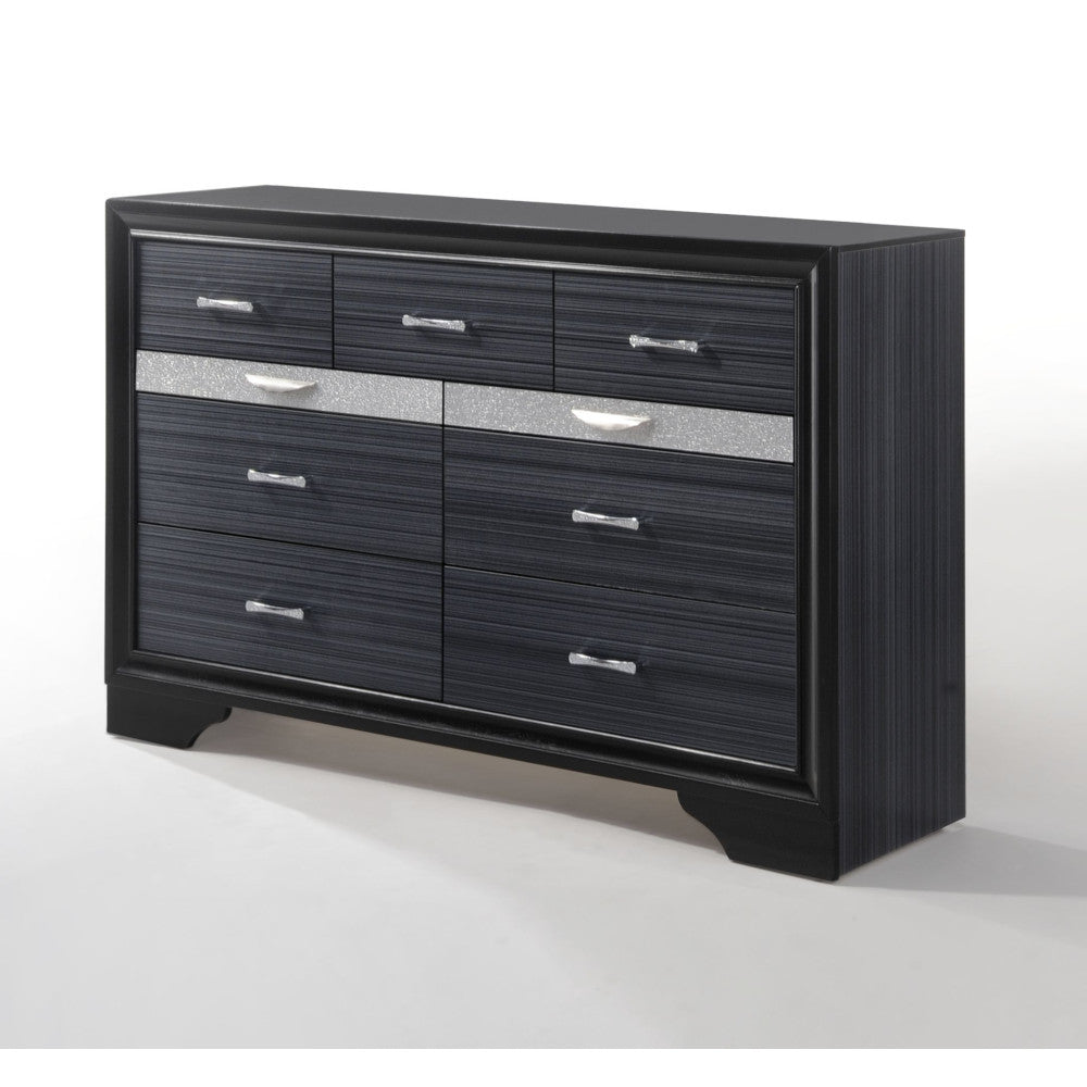 Naima Black Finish Dresser - Stylish Modern Bedroom Furniture