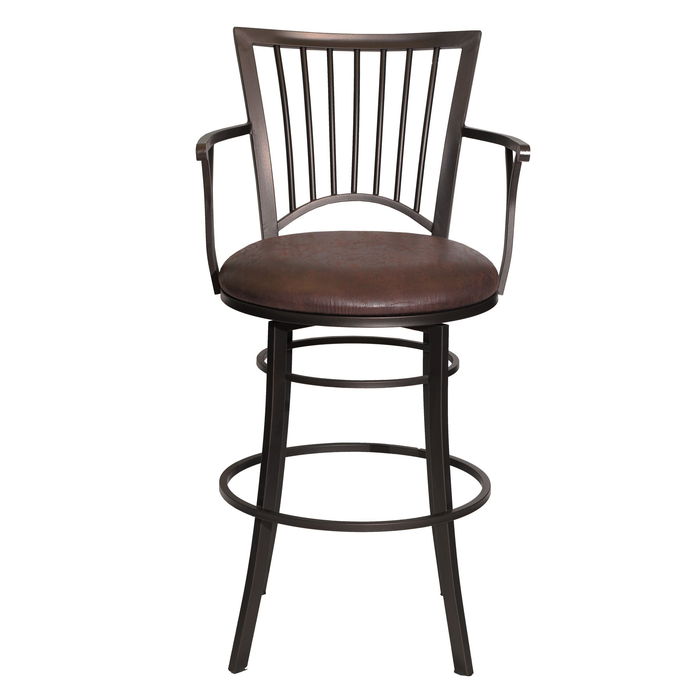 Bayview Dark Brown Swivel Barstool - Stylish & Comfortable