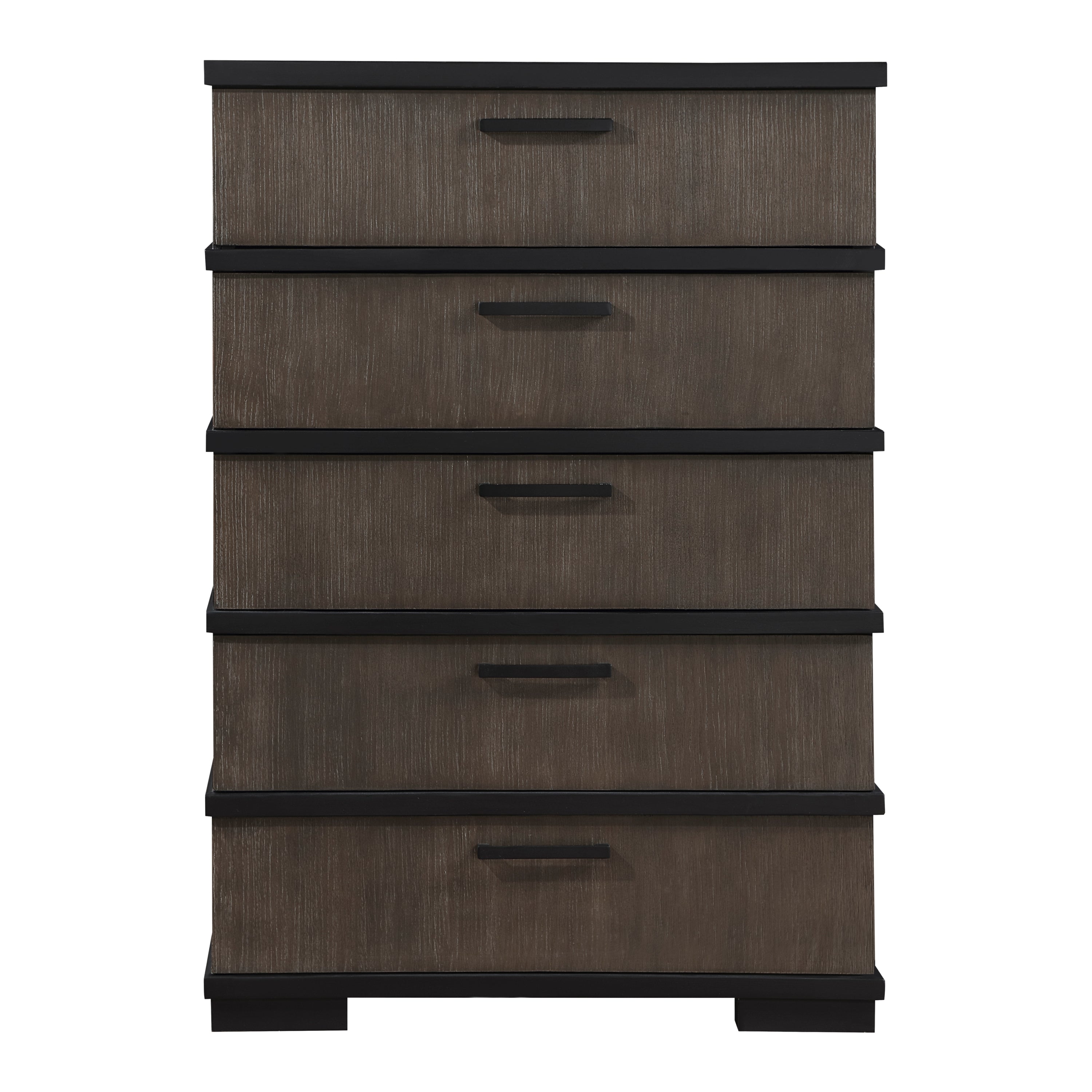 Modern Industrial Two-Tone Brown Black Chest Bedroom Furniture