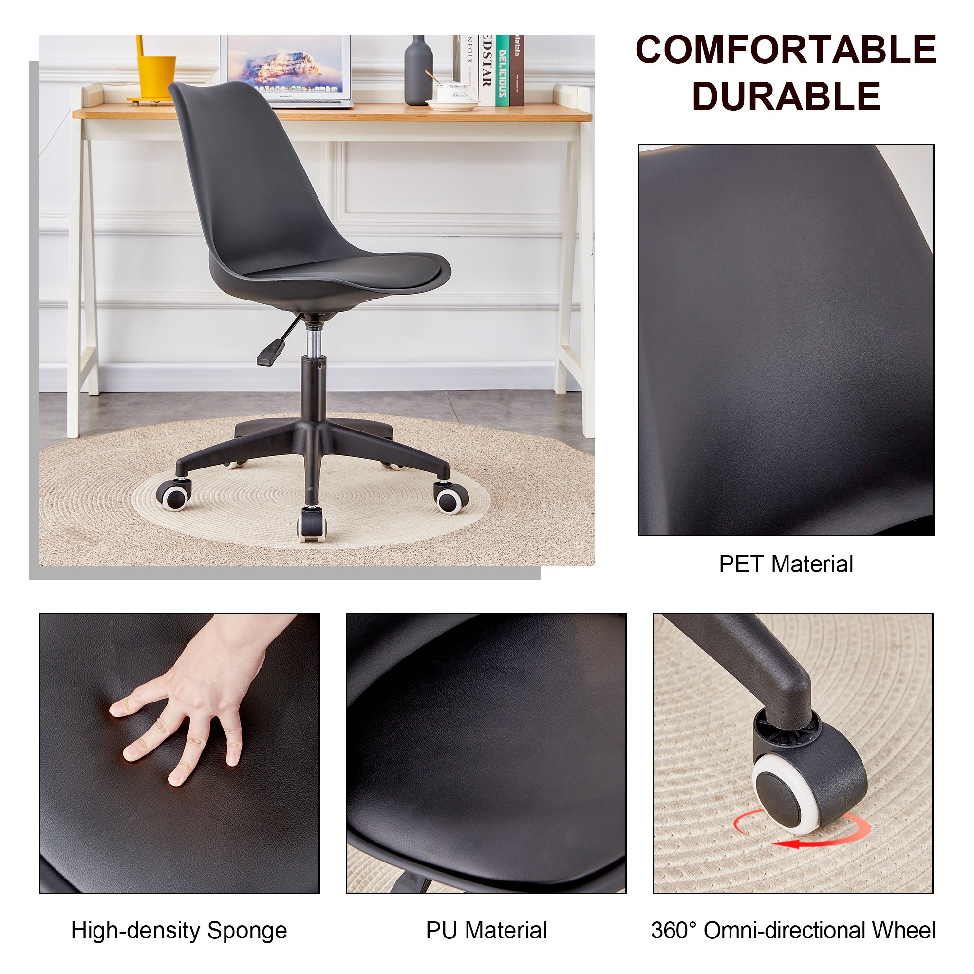 Modern Ergonomic Swivel Office Chair for Home & Office Use