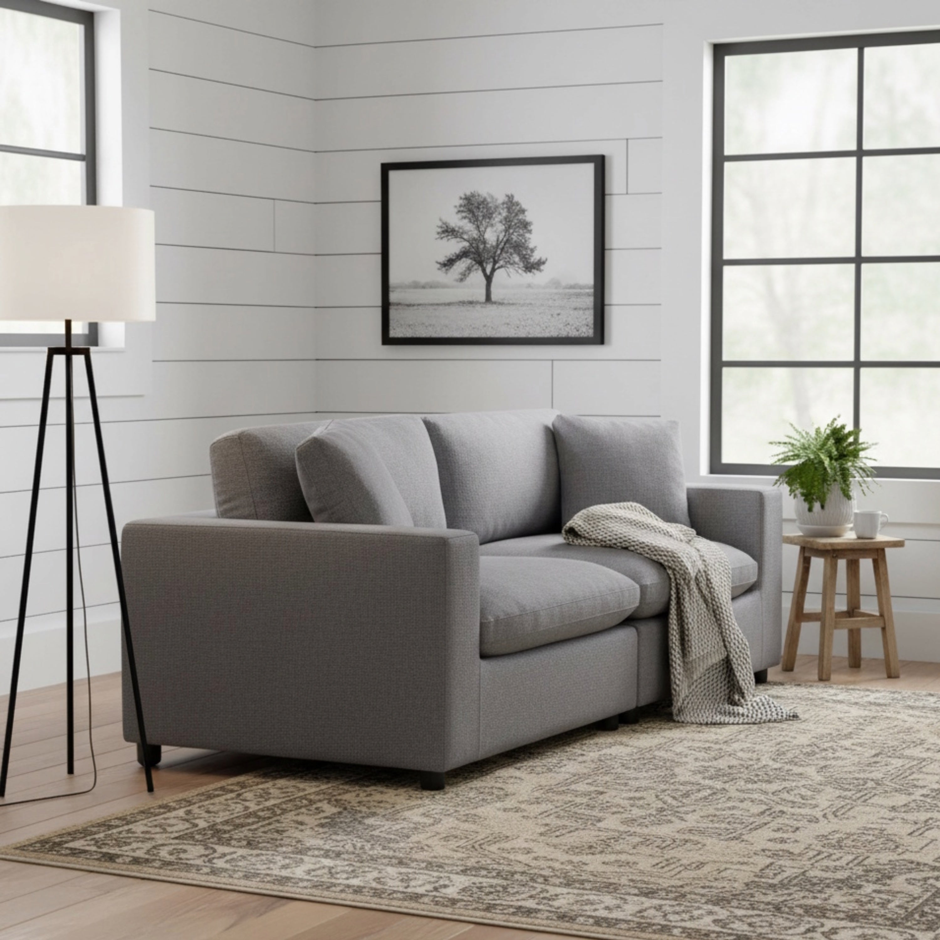 Cassandra Modular 2-Piece Sofa - Charcoal