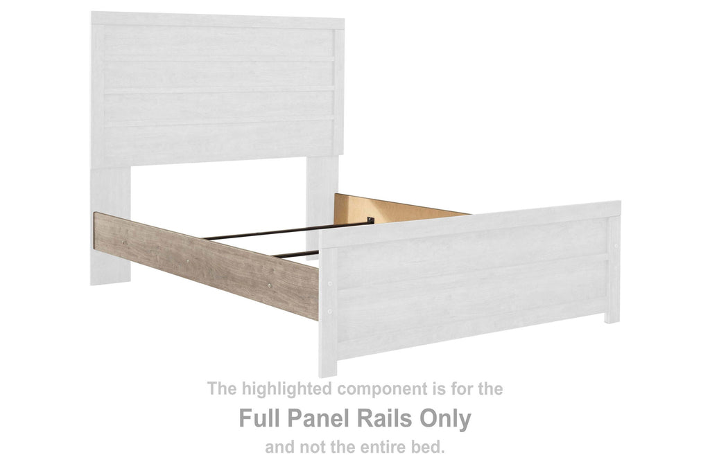 Gray full panel bed rails set with two side rails
