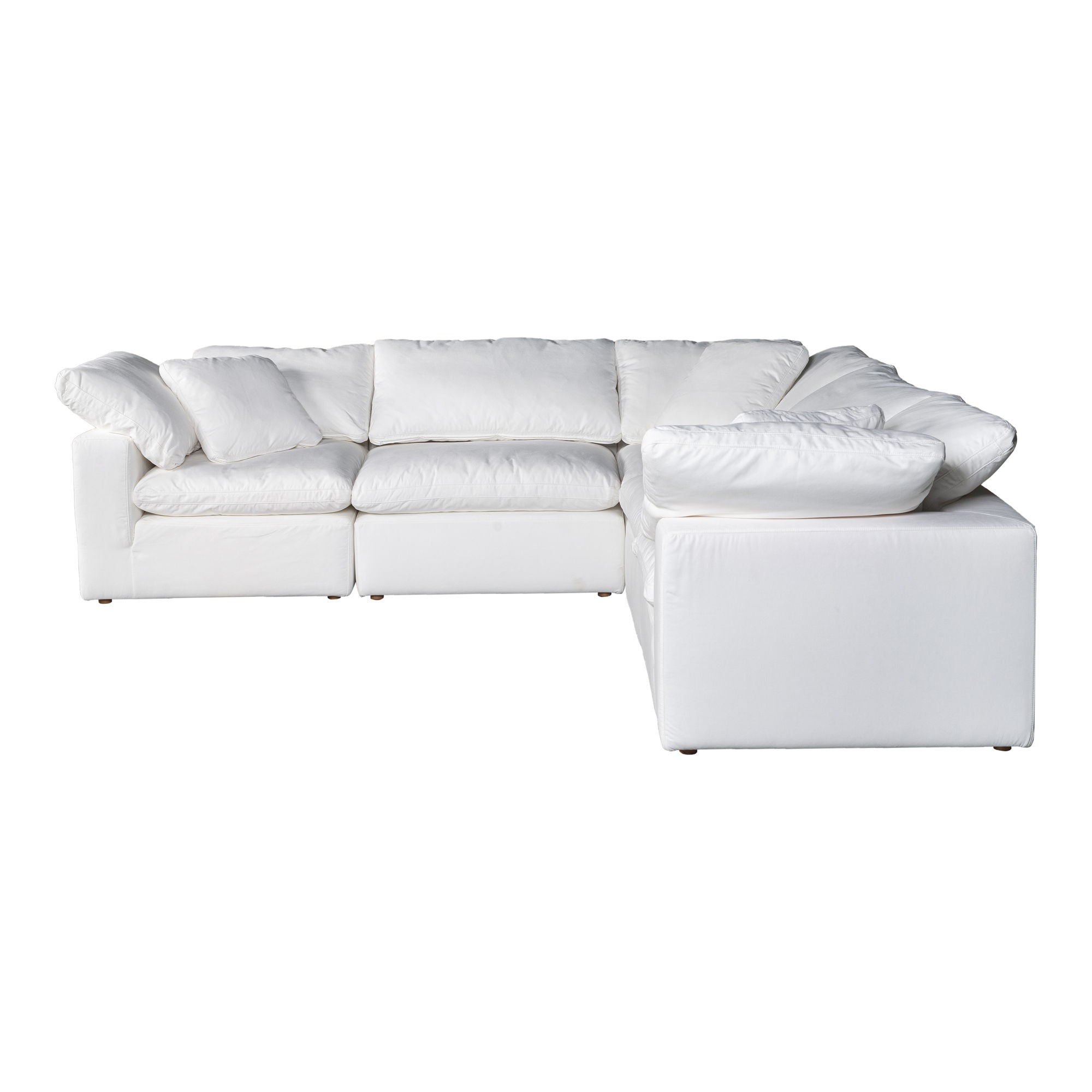 Cream White Modular Sectional - Terra Condo, Stain-Resistant