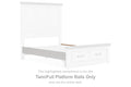 Savonport - Twin/Full Platform Rails - White