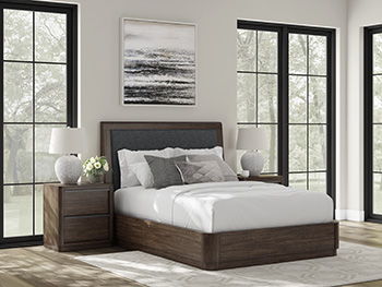 Dilenno - Queen Upholstered Panel Headboard - Dark Brown