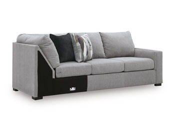 Lakepoint - RAF Sofa With Corner Wedge - Nickel