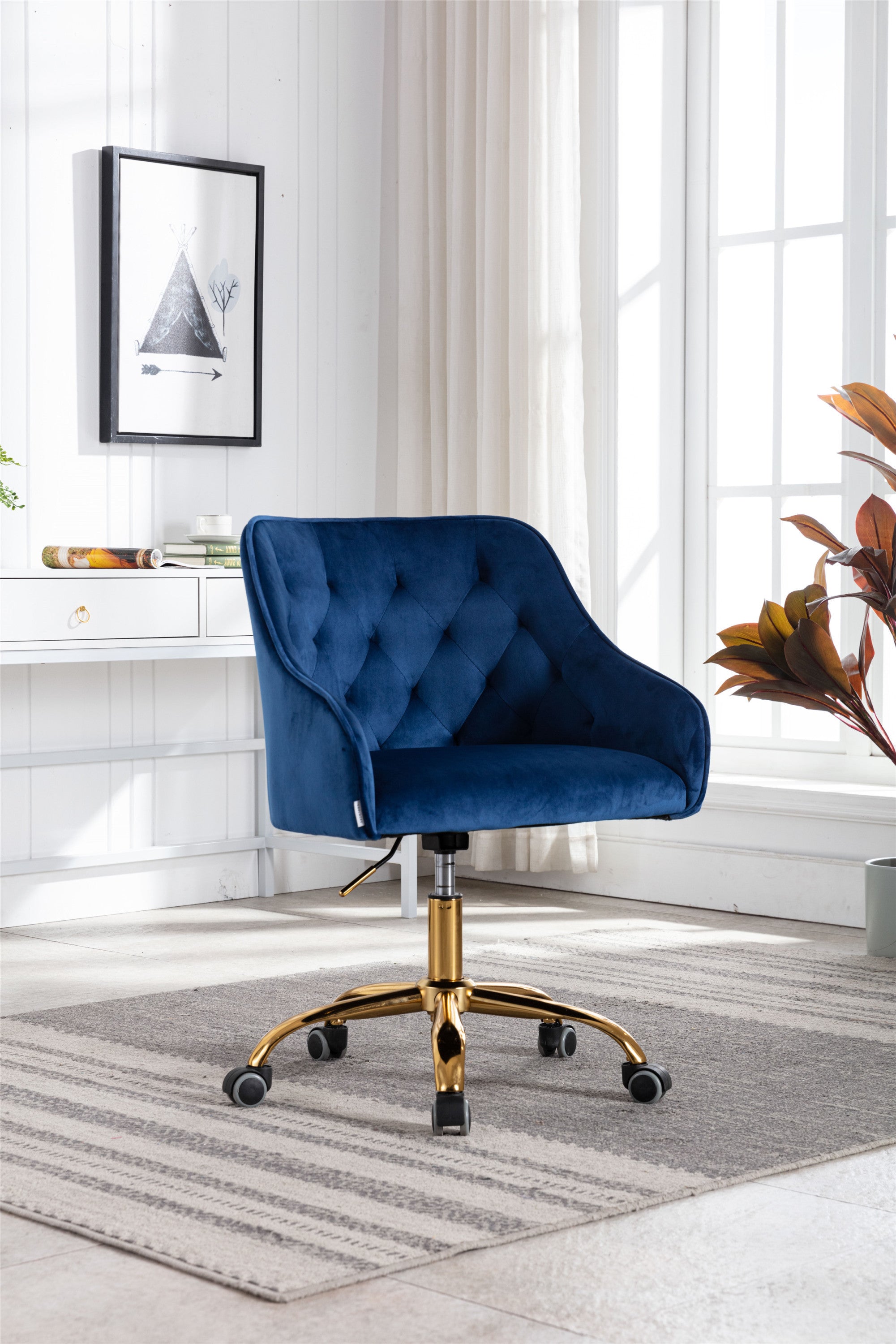 Velvet Swivel Home Office Desk Chair