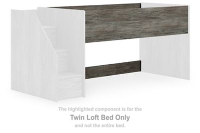 Frandern - Gray - Twin Loft Bed