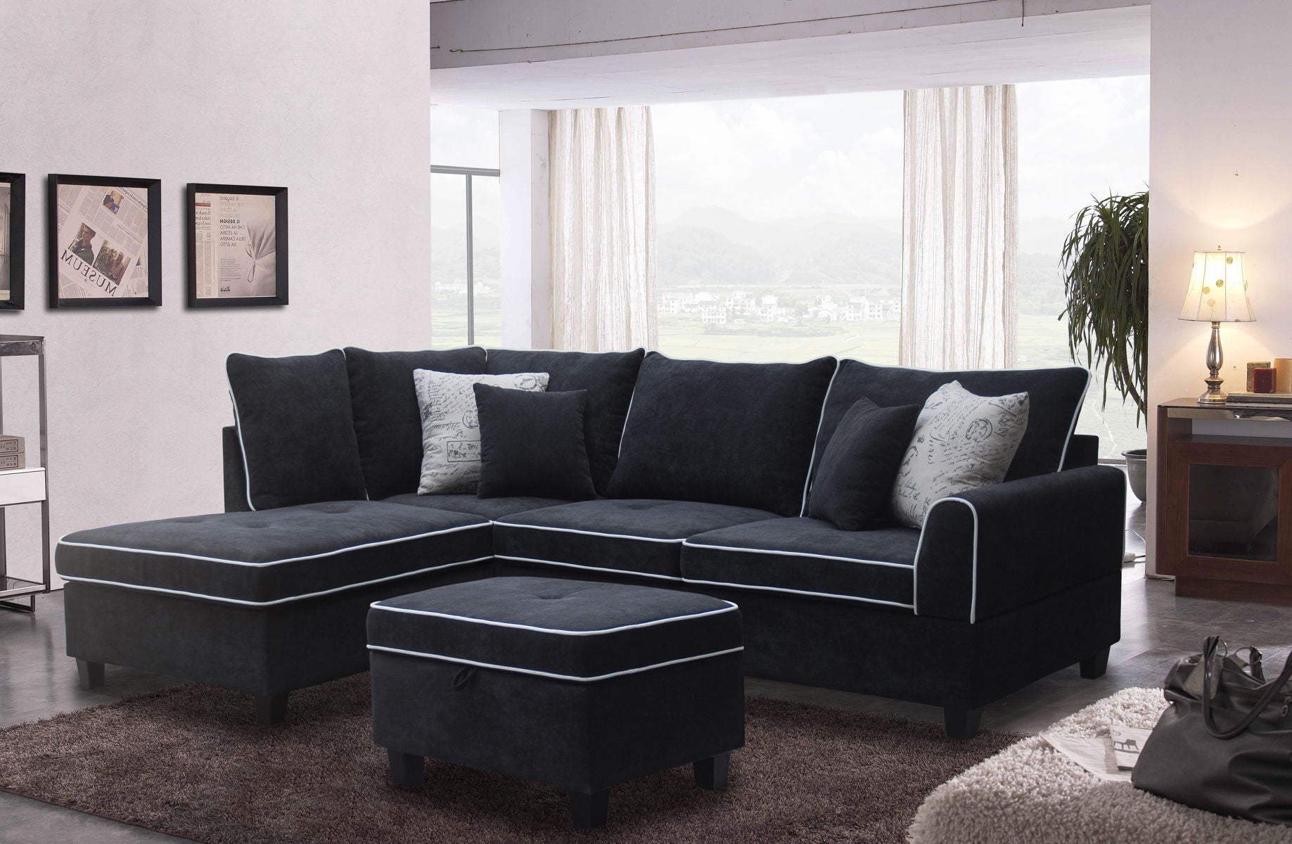 Harmony - Fabric Sectional Sofa With Left-Facing Chaise And Storage Ottoman