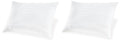 White cotton pillow set of 2 with square, stitched edges