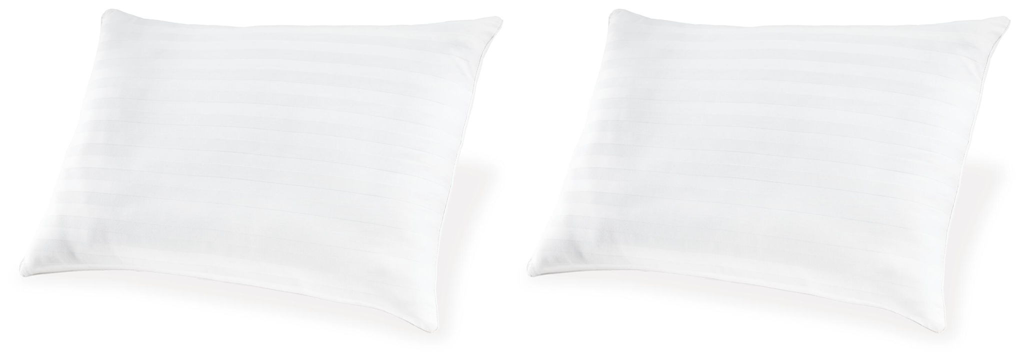 White cotton pillow set of 2 with square, stitched edges