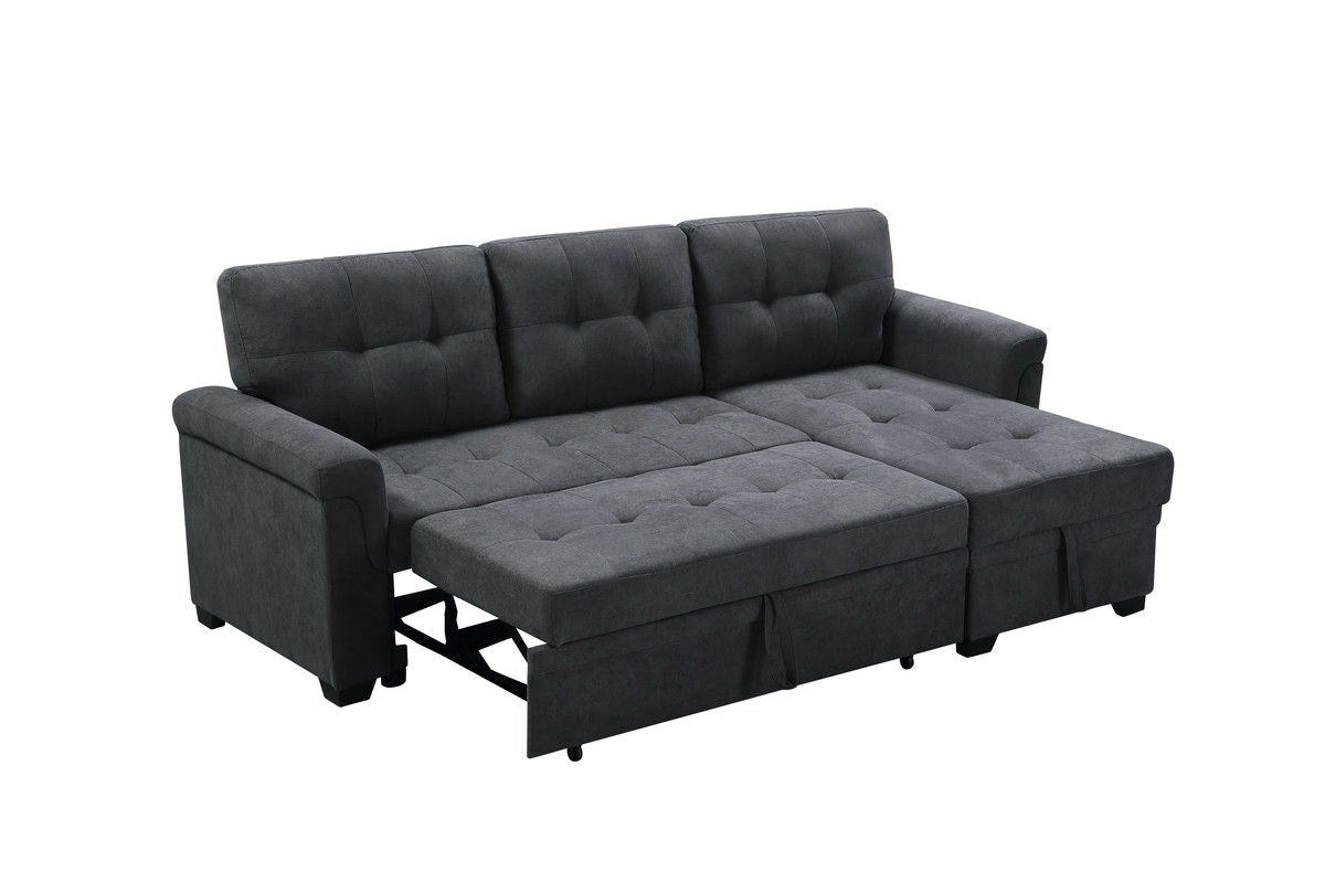 Lucca - Fabric Reversible Sectional Sleeper Sofa Chaise With Storage