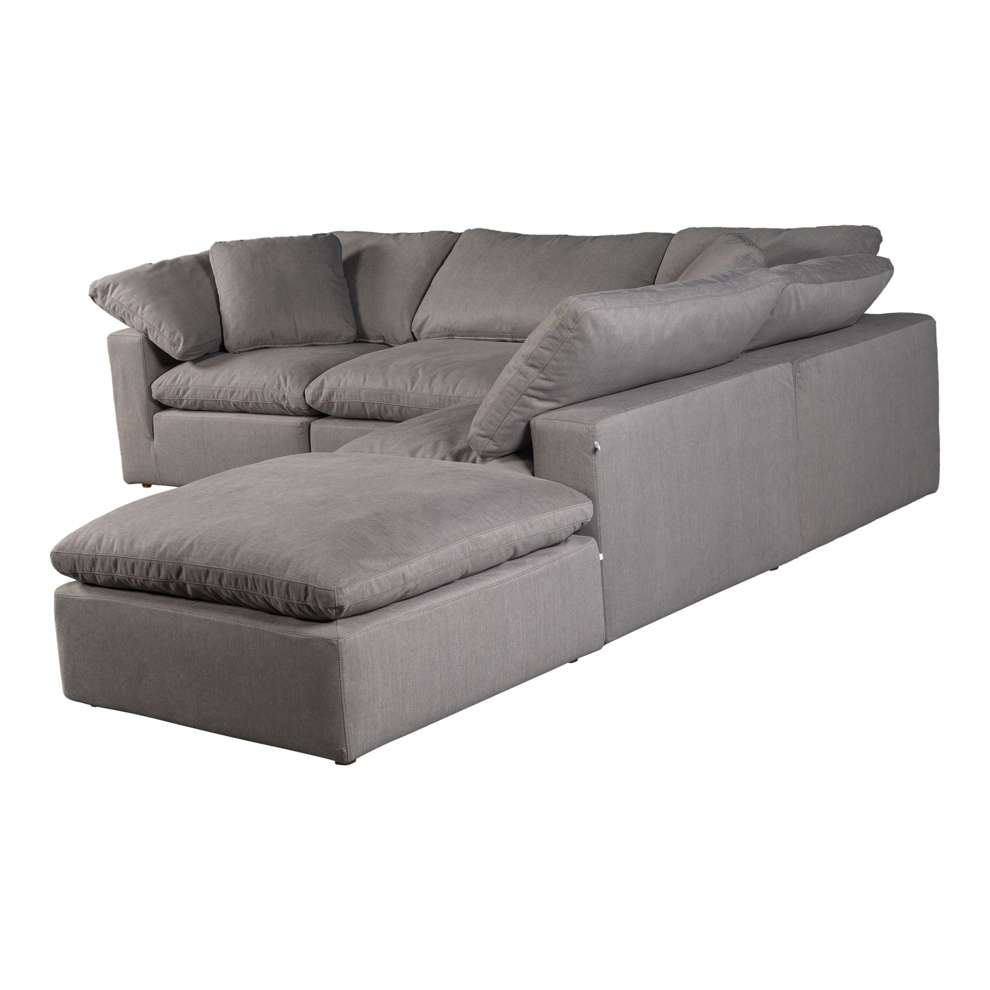 Light Gray Modular Sectional - Terra Condo, Stain-Resistant-Stationary Sectionals-American Furniture Outlet