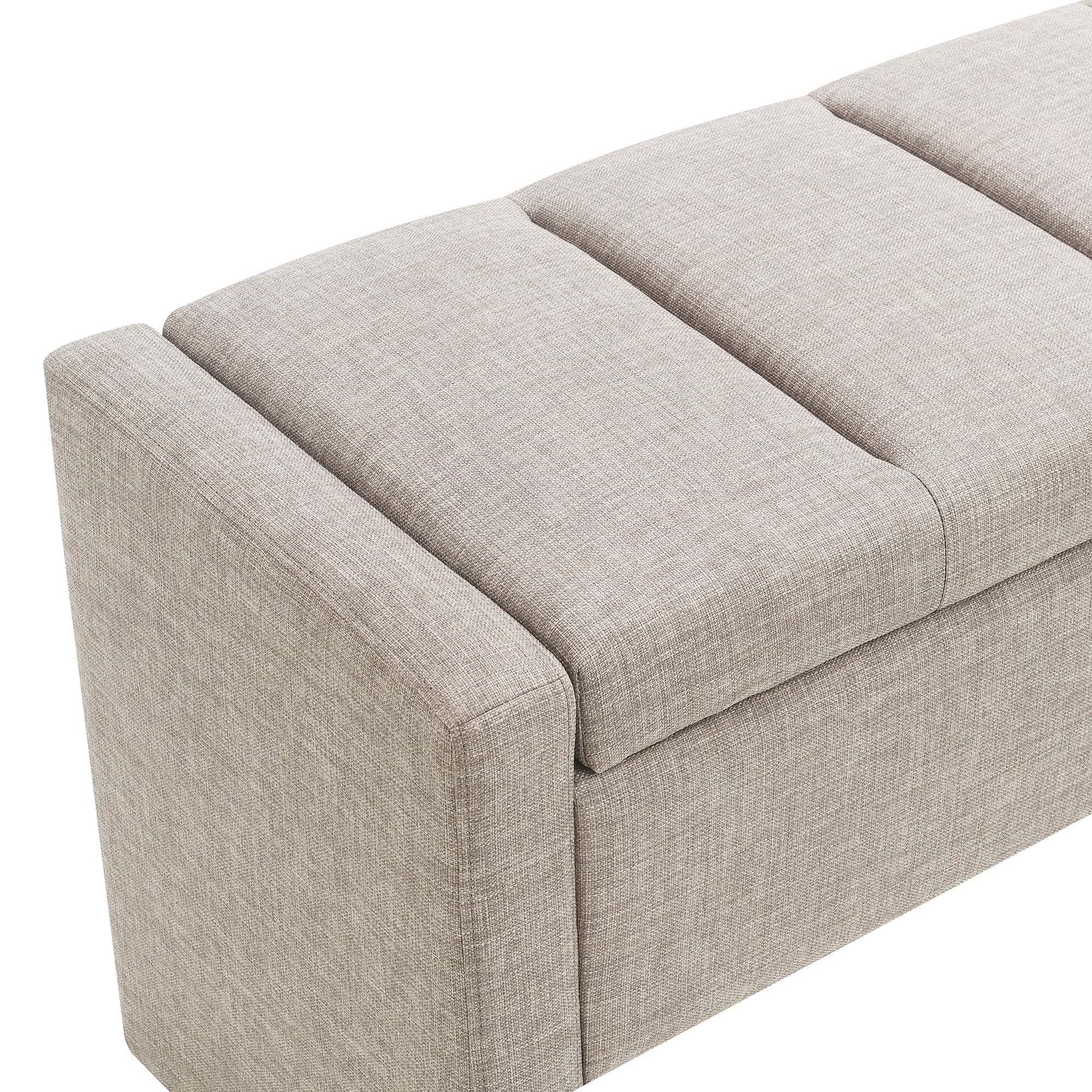 Storage Bench - End of Bed Bench with Upholstered Seat